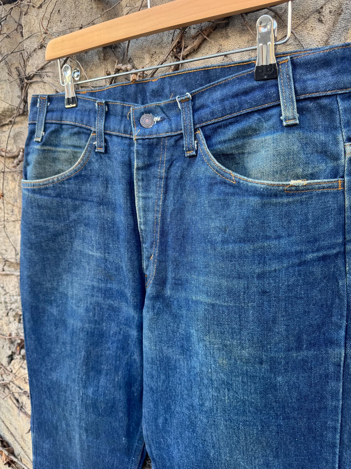 80s 리바이스 빈티지 519 테이퍼드 스트레이트 워싱 데님 팬츠 상품이미지5