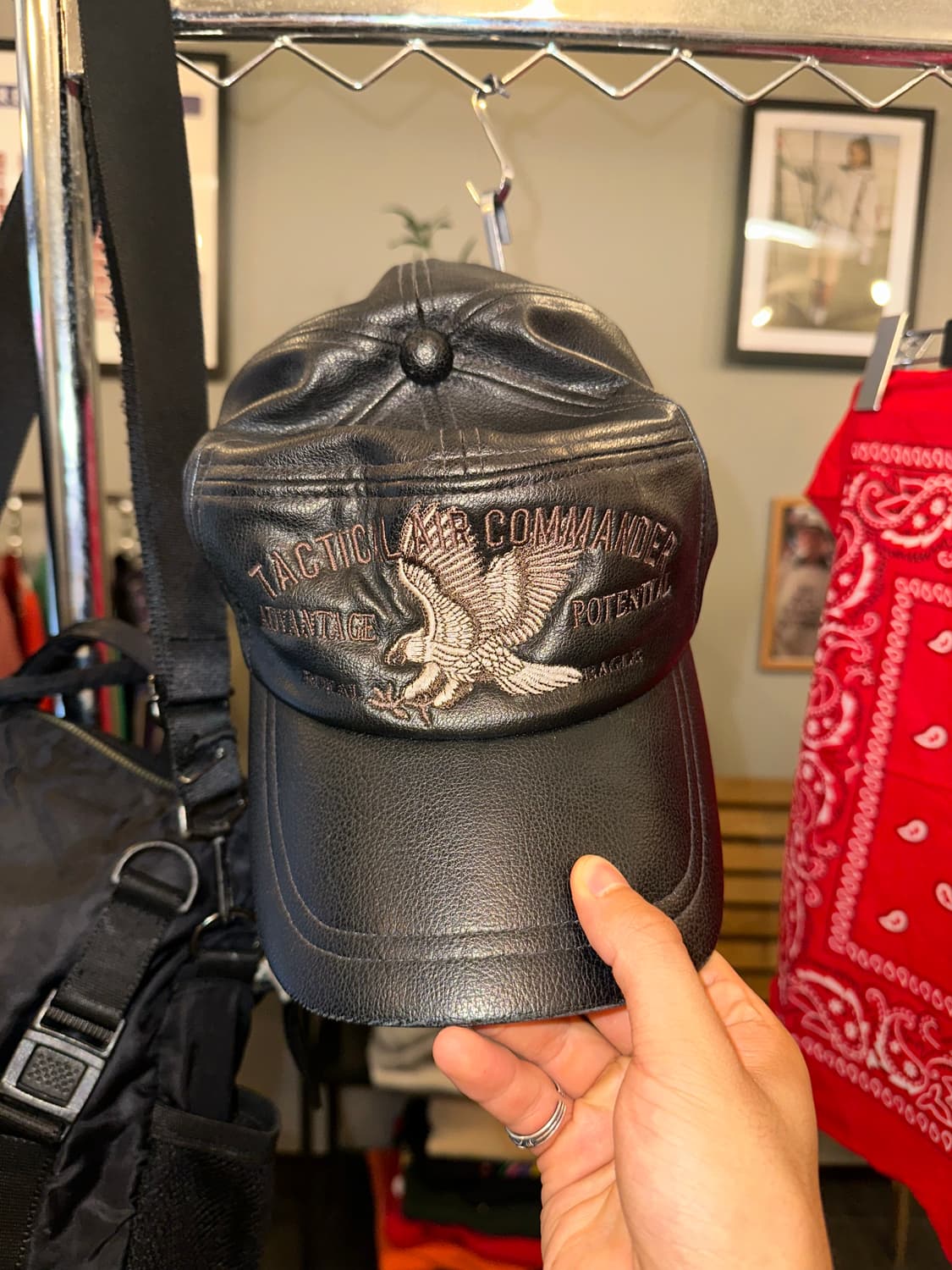 90’s Tactical Bike leather trucket cap 상품이미지6