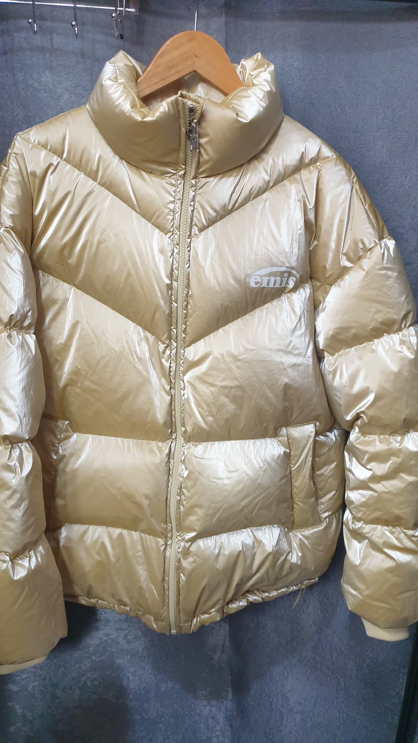 이미스 양면 패딩 점퍼 골드 상품이미지2