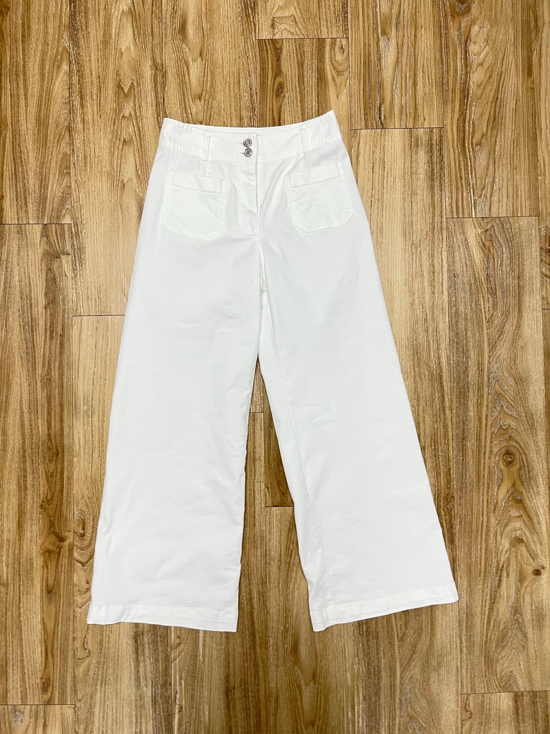 로트르드민 와이드 플레어 화이트 청바지 27 상품이미지3