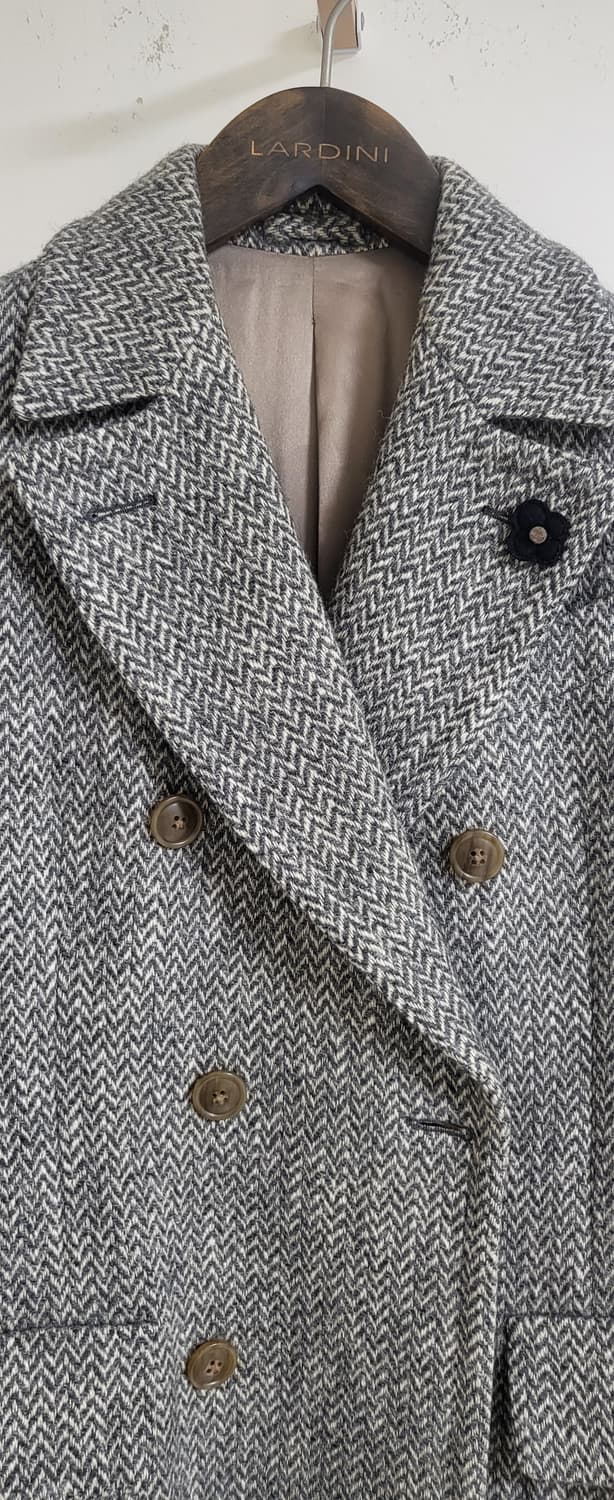 Lardini 헤링본 폴로 코트 상품이미지2