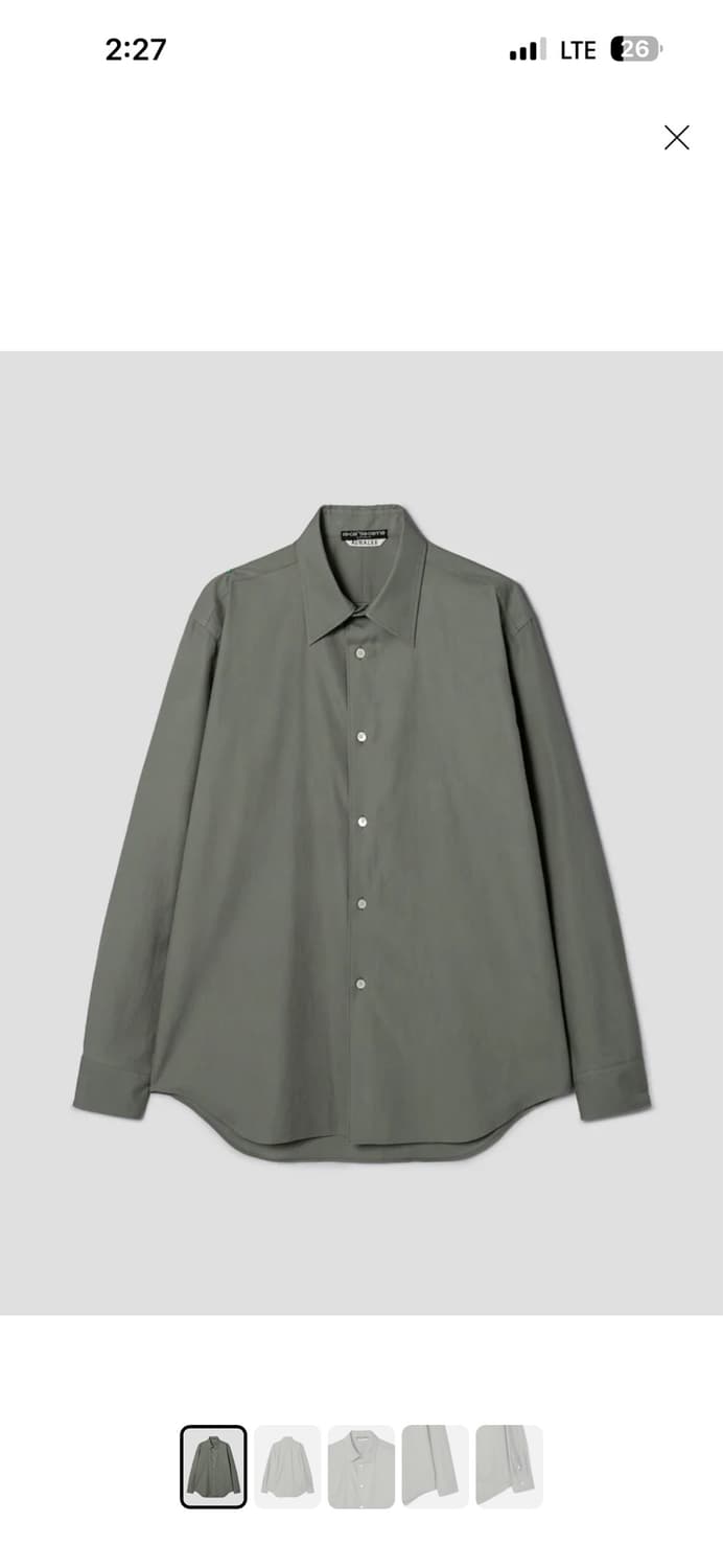 26ss AURALEE Washed Finx Twill Shirt [4] 상품이미지1