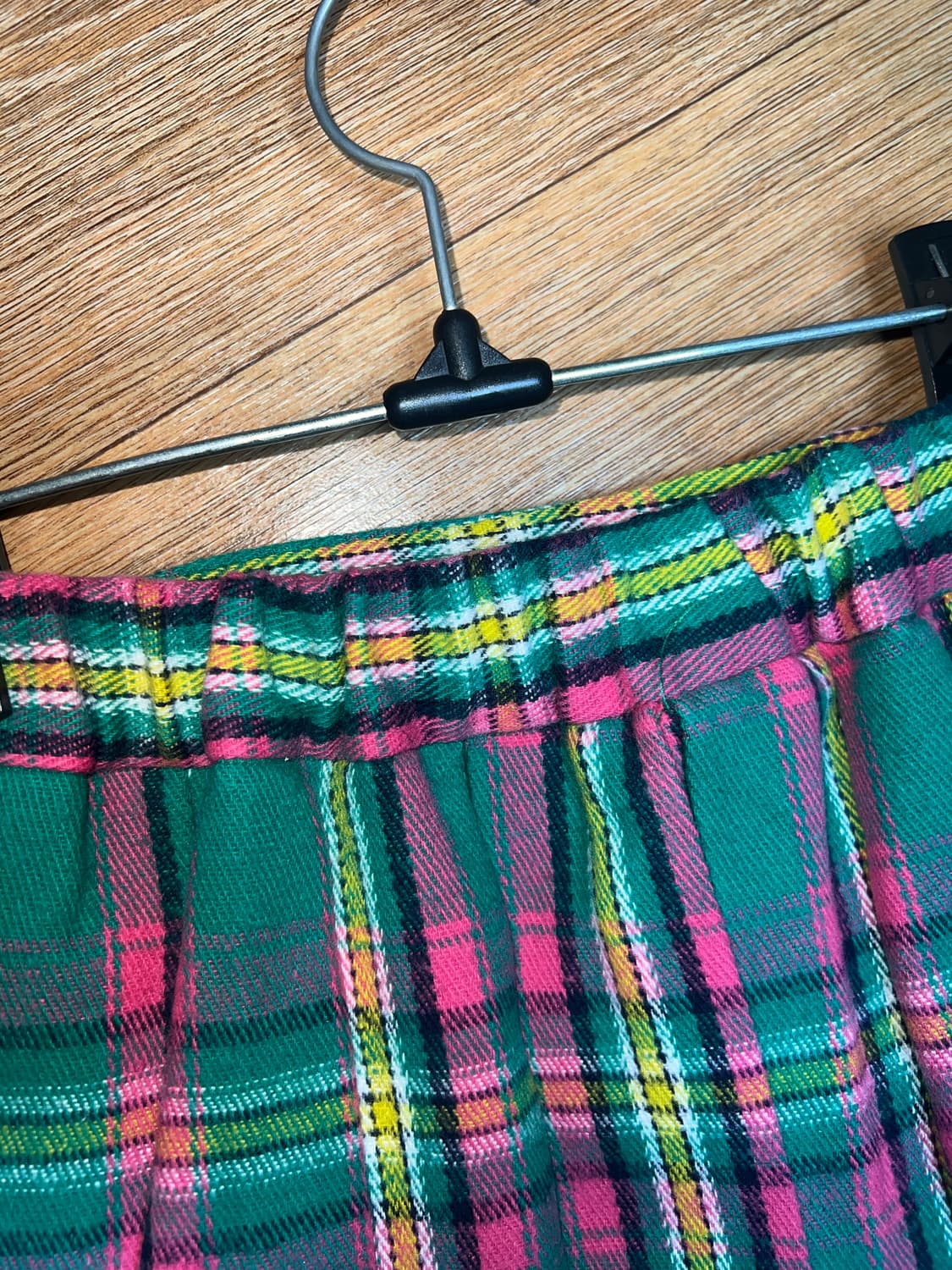 그린 체크 플리츠 스커트 상품이미지7