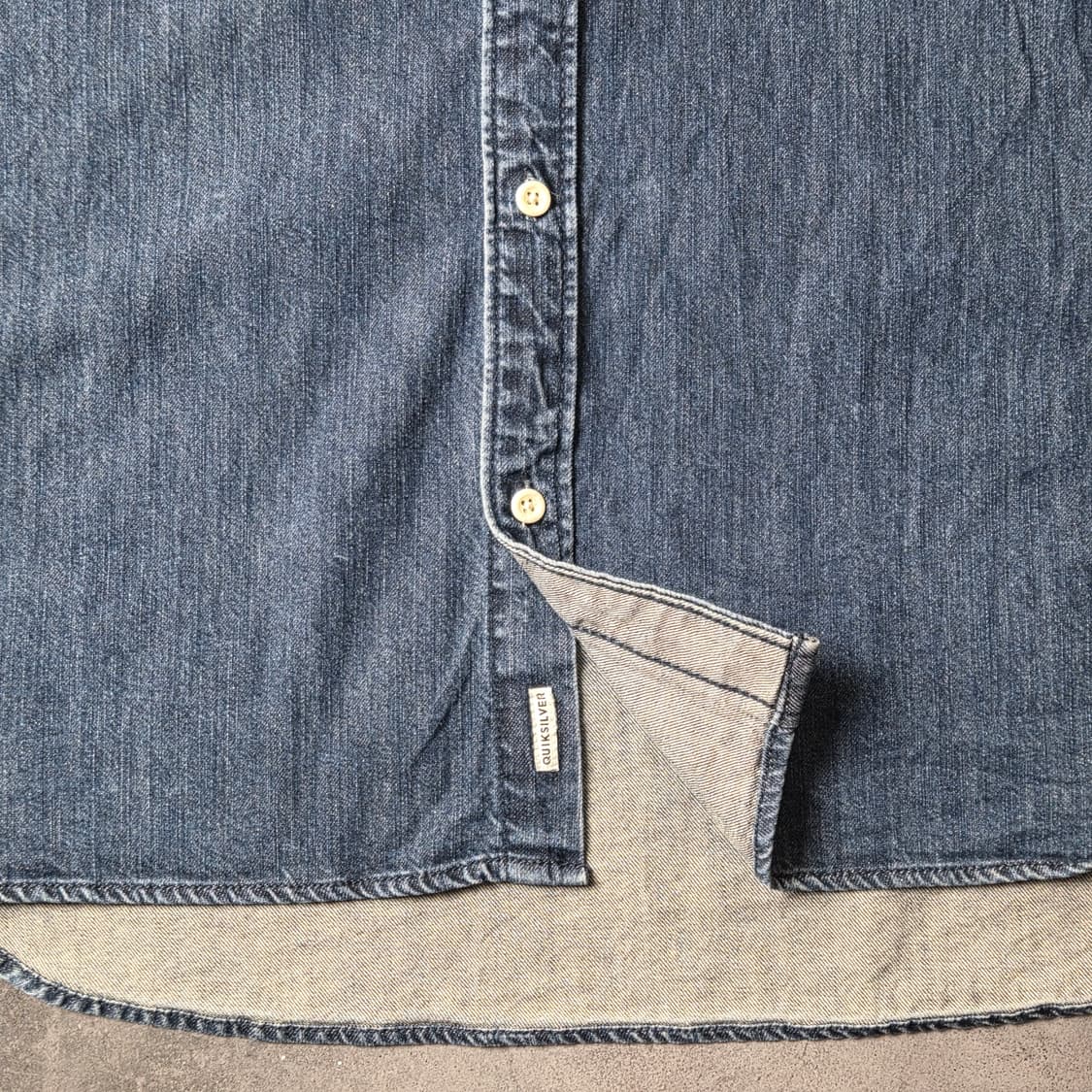 QUIKSILVER 빈티지 인디고 코튼 데님 셔츠 A00648 상품이미지4