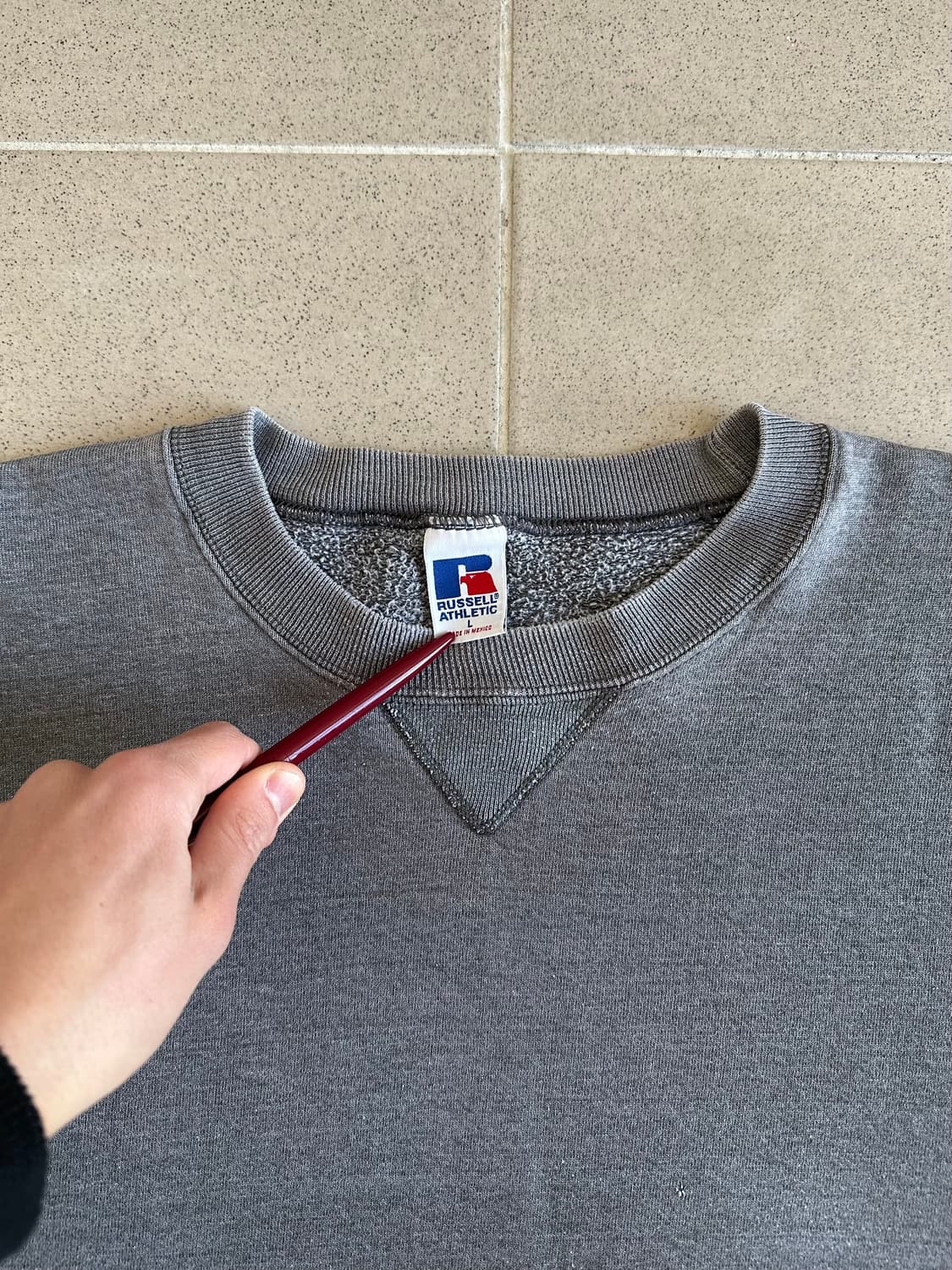 90s 빈티지 러셀 스웻셔츠 그레이 L 상품이미지9