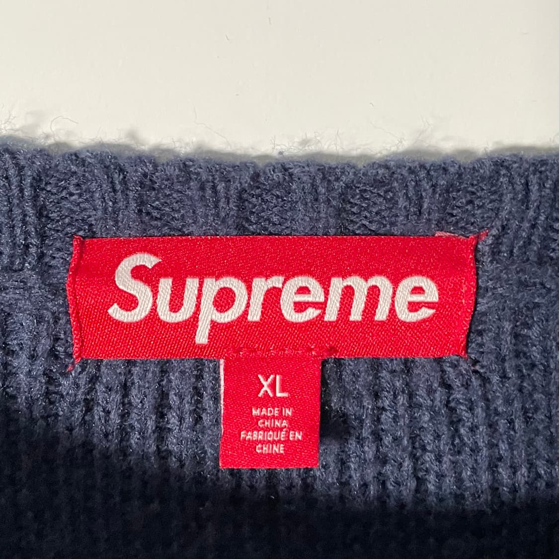 23FW 슈프림 체스트 스트라이프 네이비 니트 (on.95)  상품이미지5