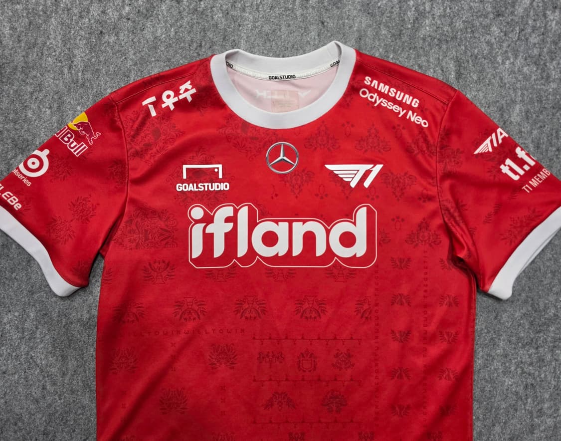 골스튜디오 2023 T1 티원 월즈 어웨이 반팔 유니폼 L 상품이미지3