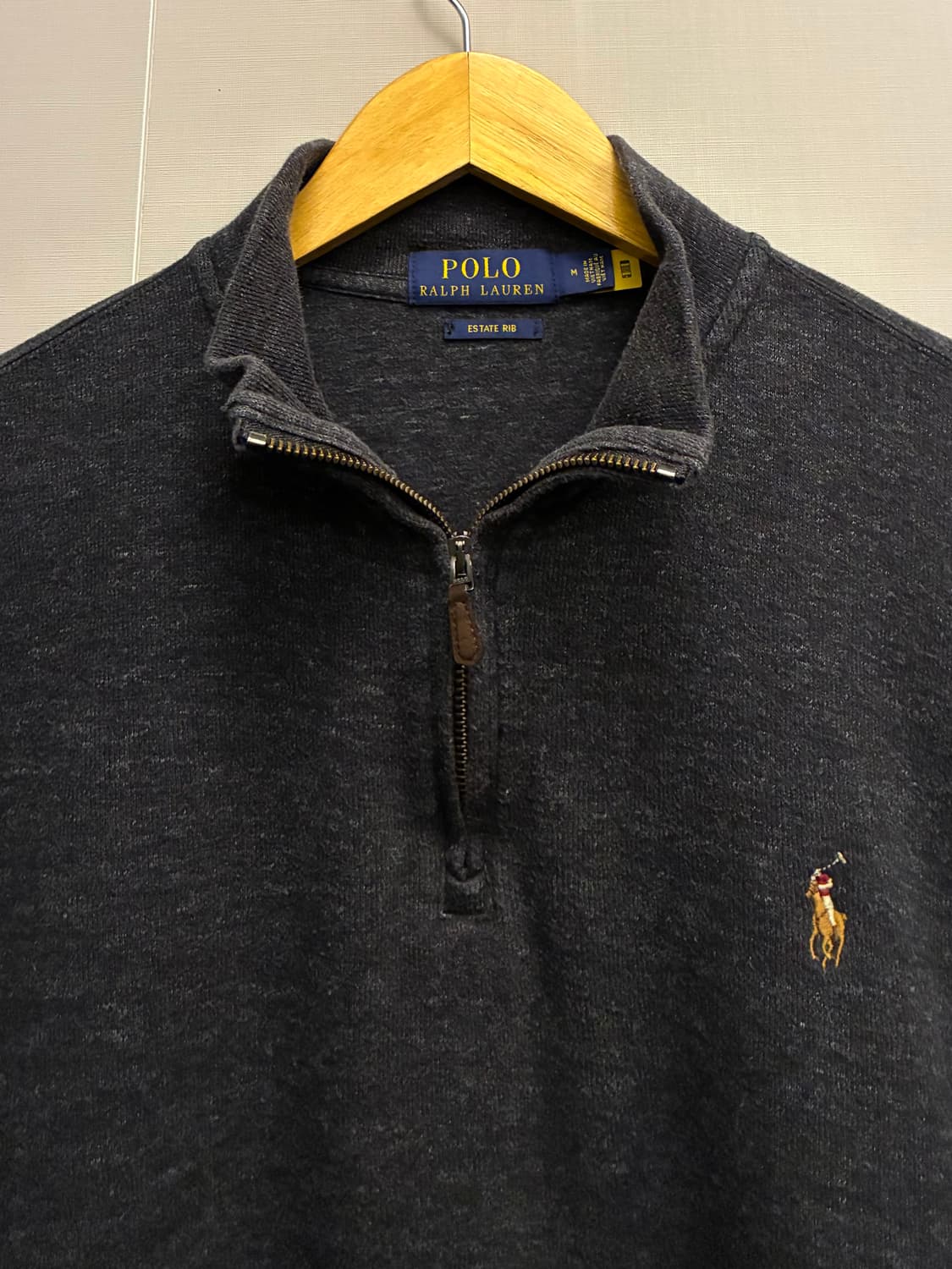 (M/100)폴로랄프로렌 에스테이트립 코튼 면 하프 반집업 쿼터집업 상품이미지3