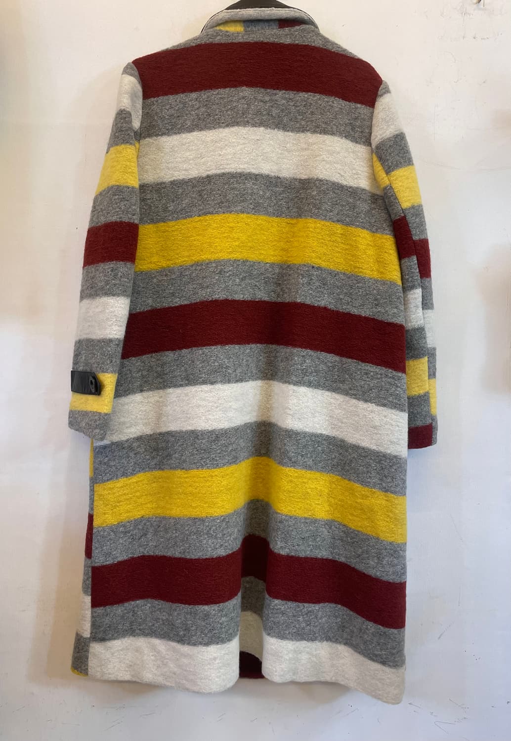 수입 스트라이프 울100%코트 새상품:) 여성모직롱코트 하객룩데이트룩 상품이미지5