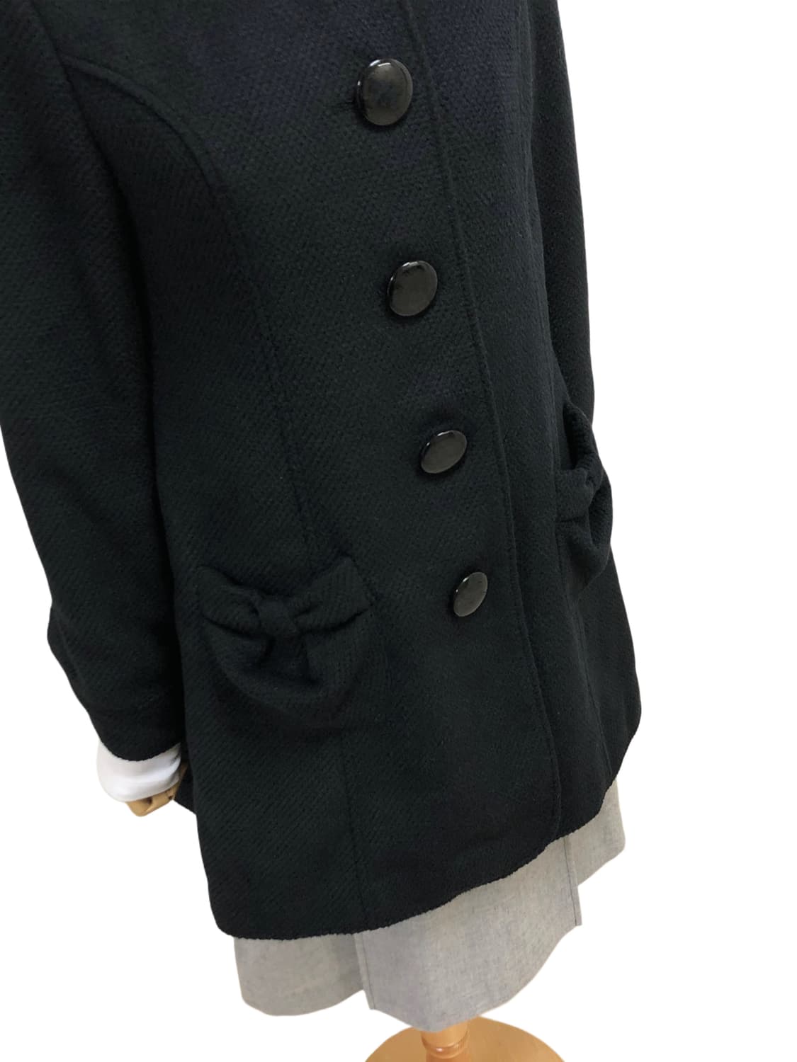 Lodispotto 블랙 미디 코트 상품이미지5