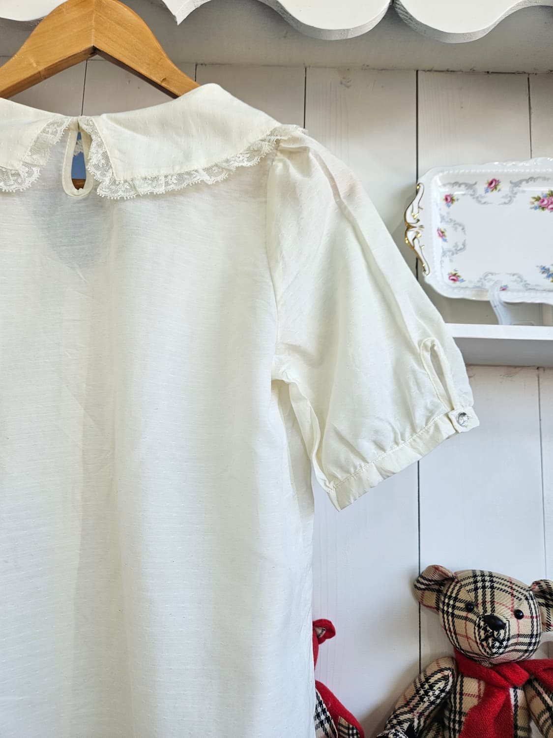 (ARROW) 레이스 빅카라 블라우스 상품이미지7