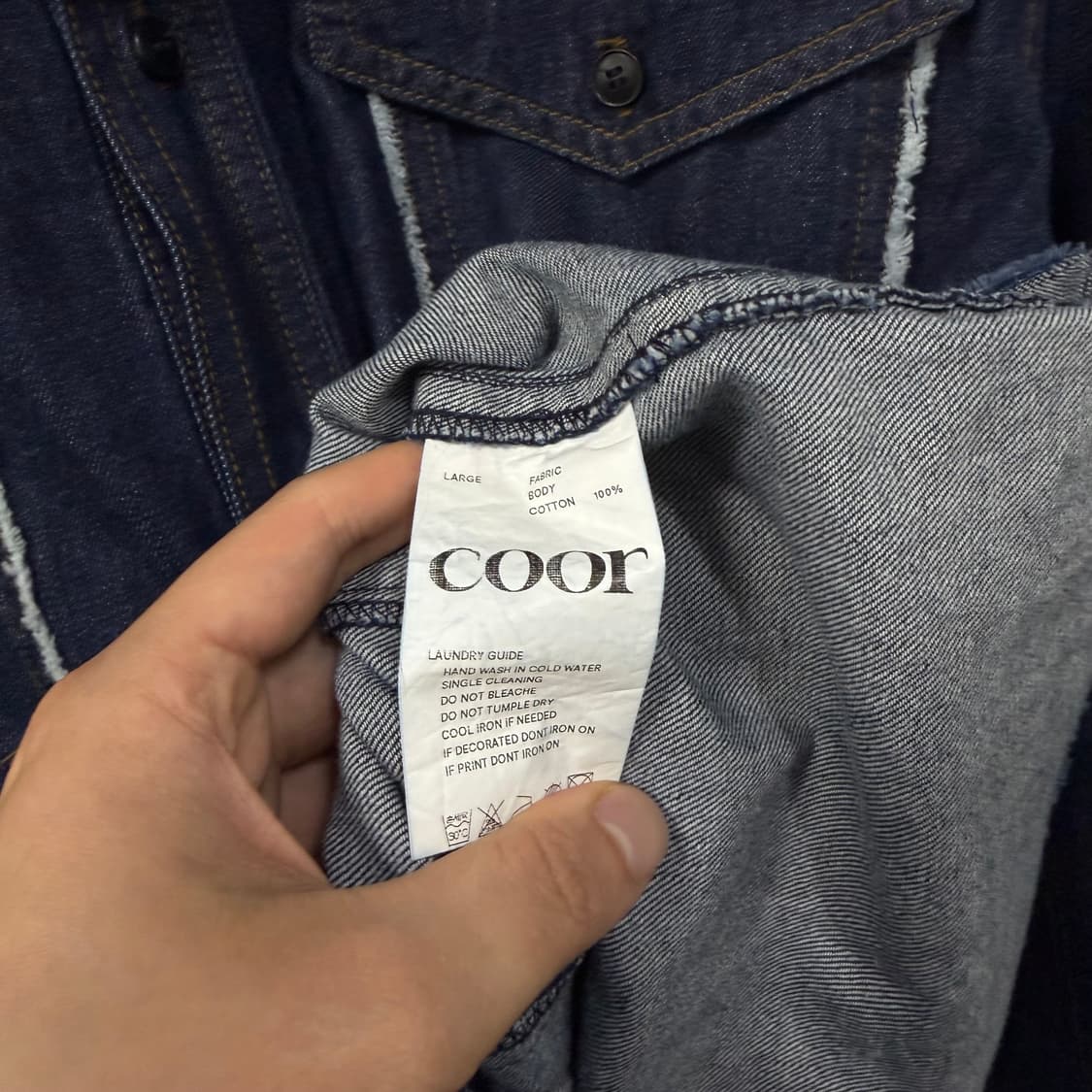 COOR 쿠어 데님 컷오프 크롭 셔츠  상품이미지8