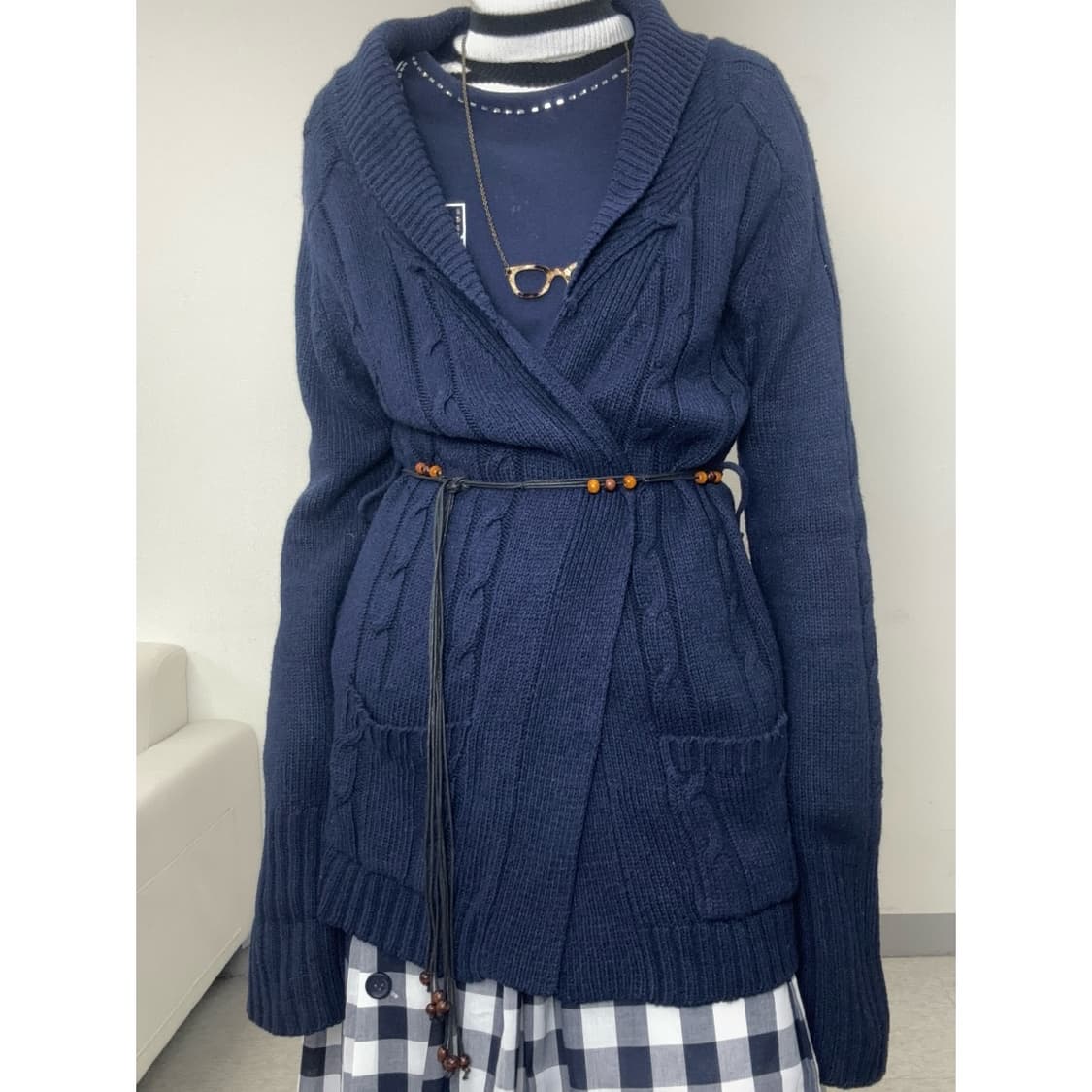 빈티지 네이비 가디건 상품이미지1