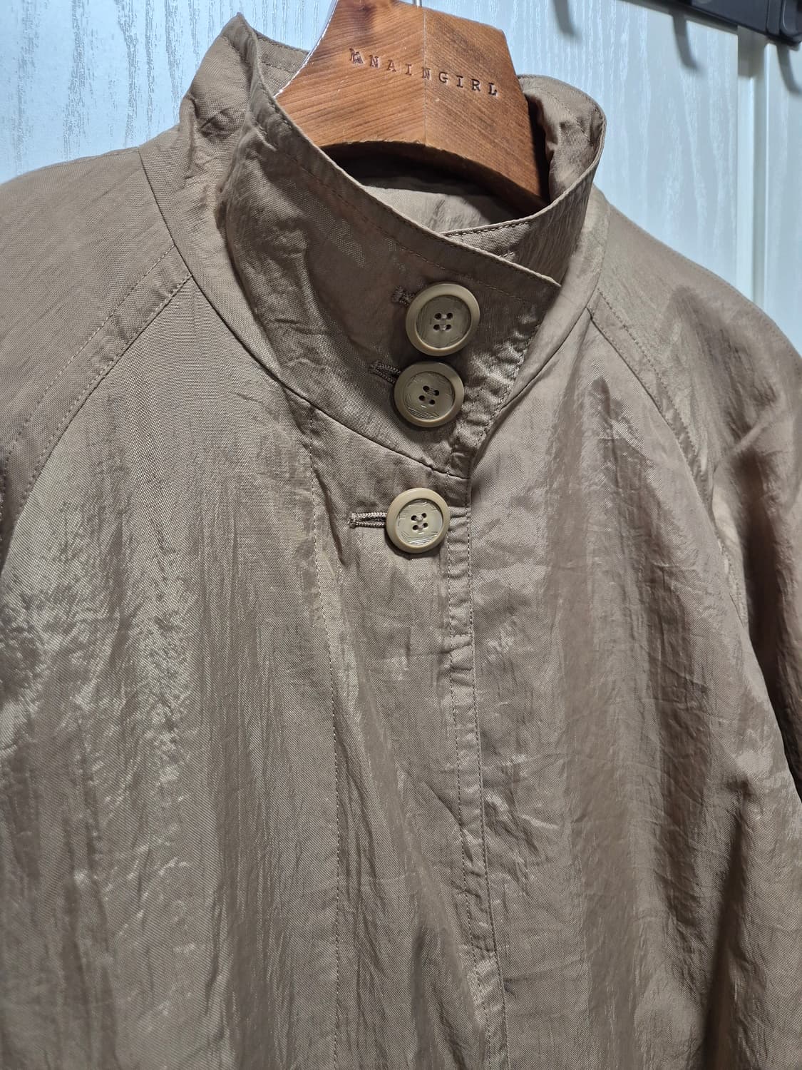 (세일)JPN VTG. SNA BLANC 브라운 롱트렌치 상품이미지3