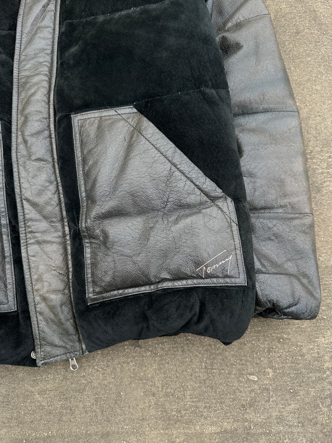 Tommy 타미힐피거 가죽 패딩 자켓 XL 상품이미지5
