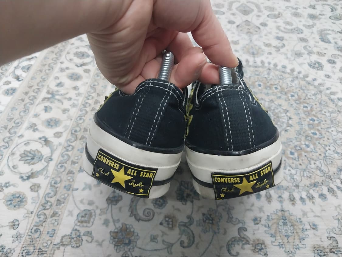 컨버스 척테일러 블랙 불꽃 로우 스니커즈 4.5 (235-240mm) 상품이미지7