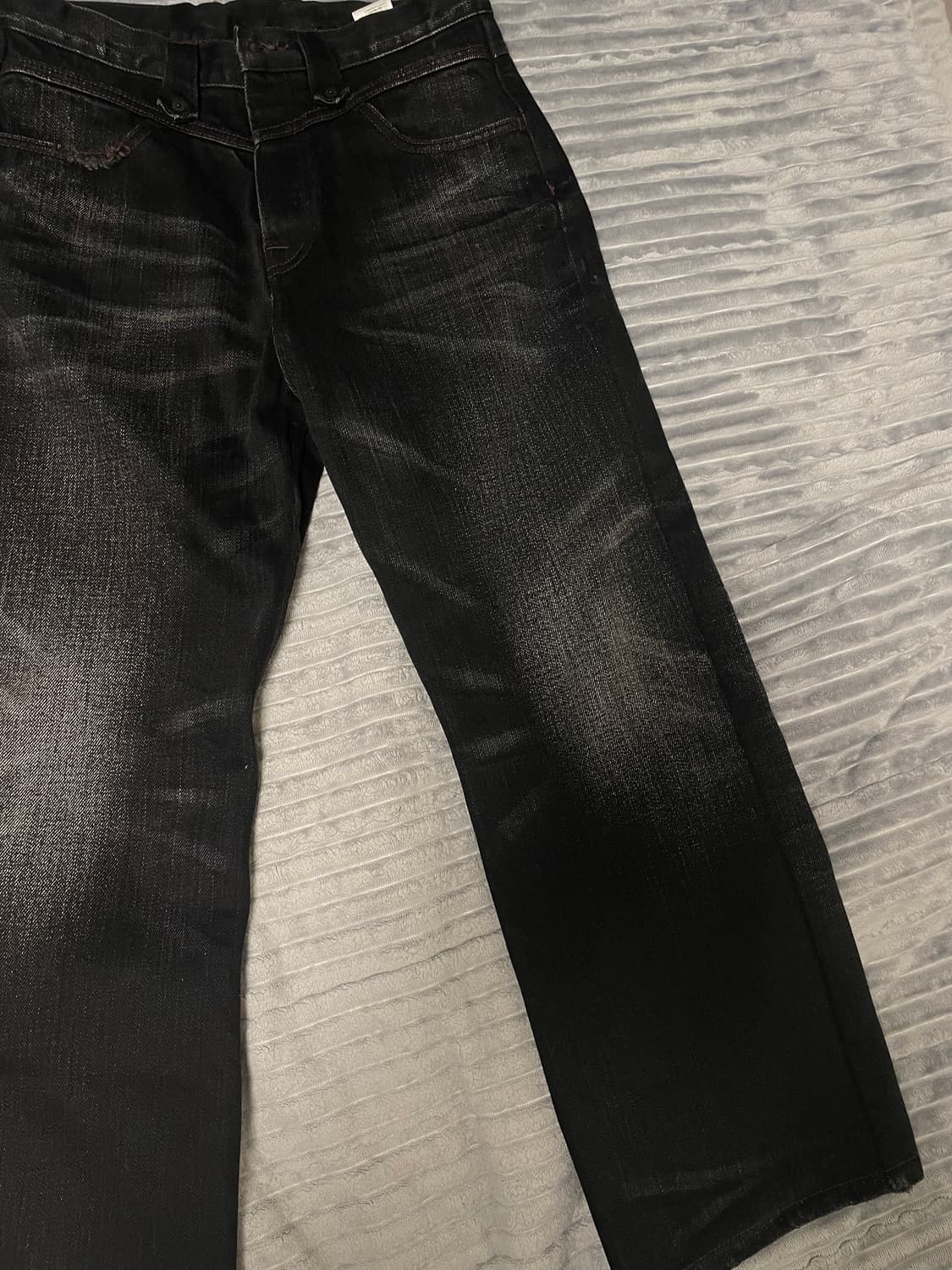 [엠비비카] 페이드 블랙 와이드 데님 팬츠 상품이미지6