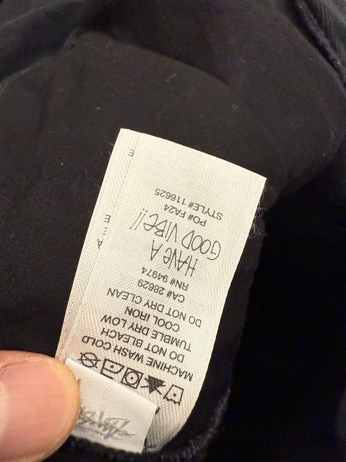 스투시 치노 워크 팬츠 34 블랙 상품이미지6