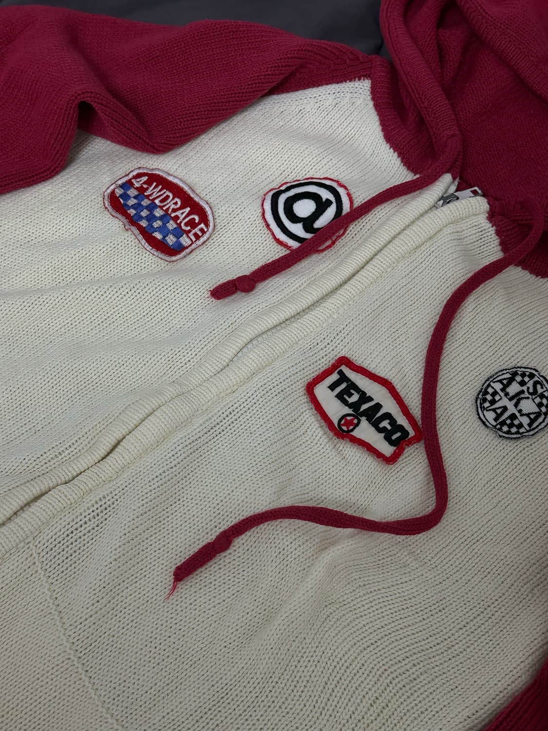 jp빈티지  니트 코위찬 후드 집업 미디움 상품이미지3