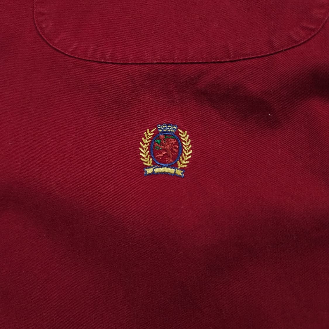 2XL(110) 타미 힐피거 헤비셔츠 버건디 상품이미지3