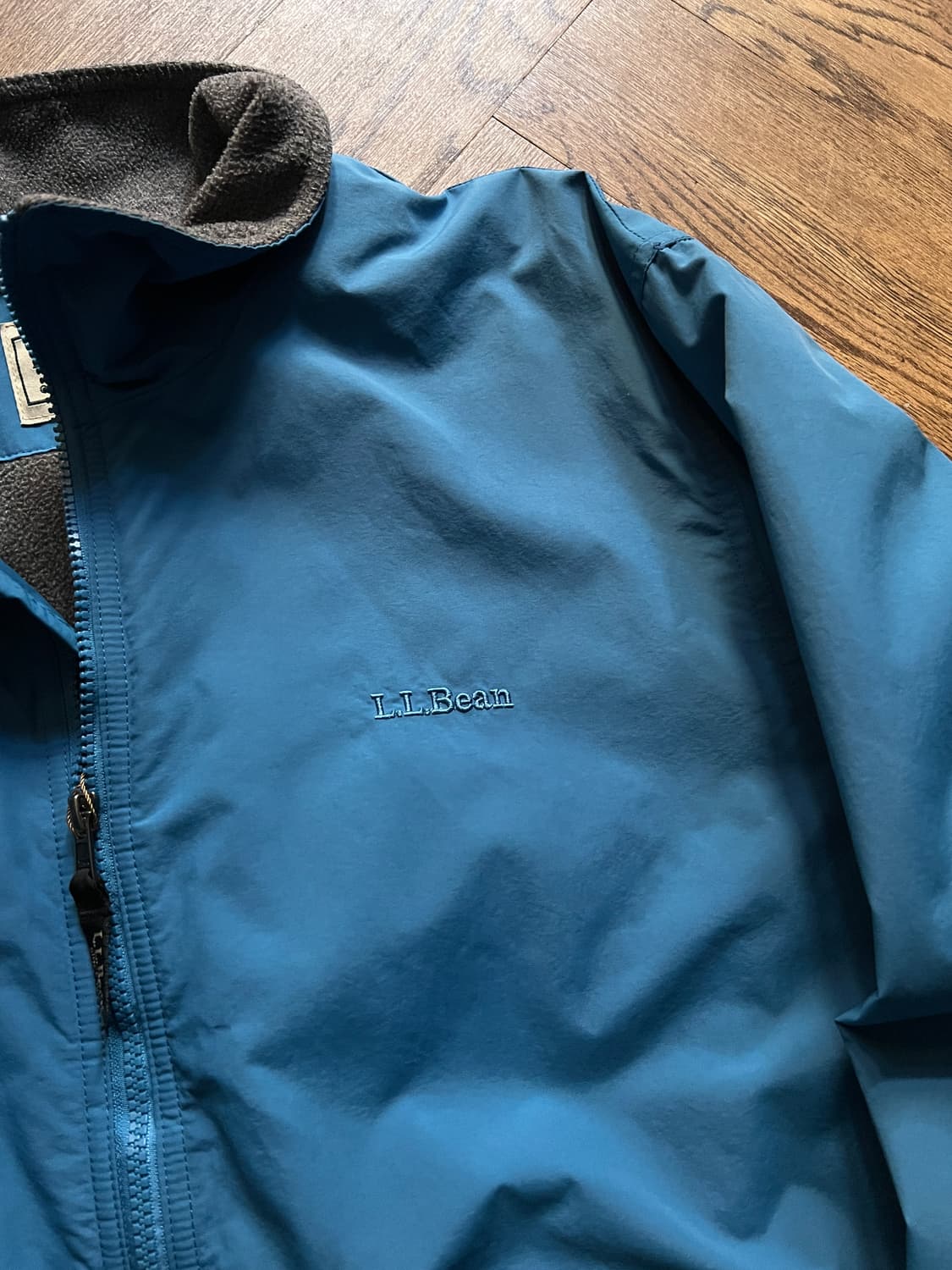 [L]엘엘빈 USA 플리스 라이닝 파스텔블루 웜업 자켓 상품이미지3