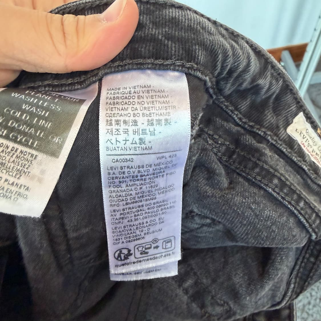 리바이스 그레이 와이드 데님 팬츠 상품이미지8