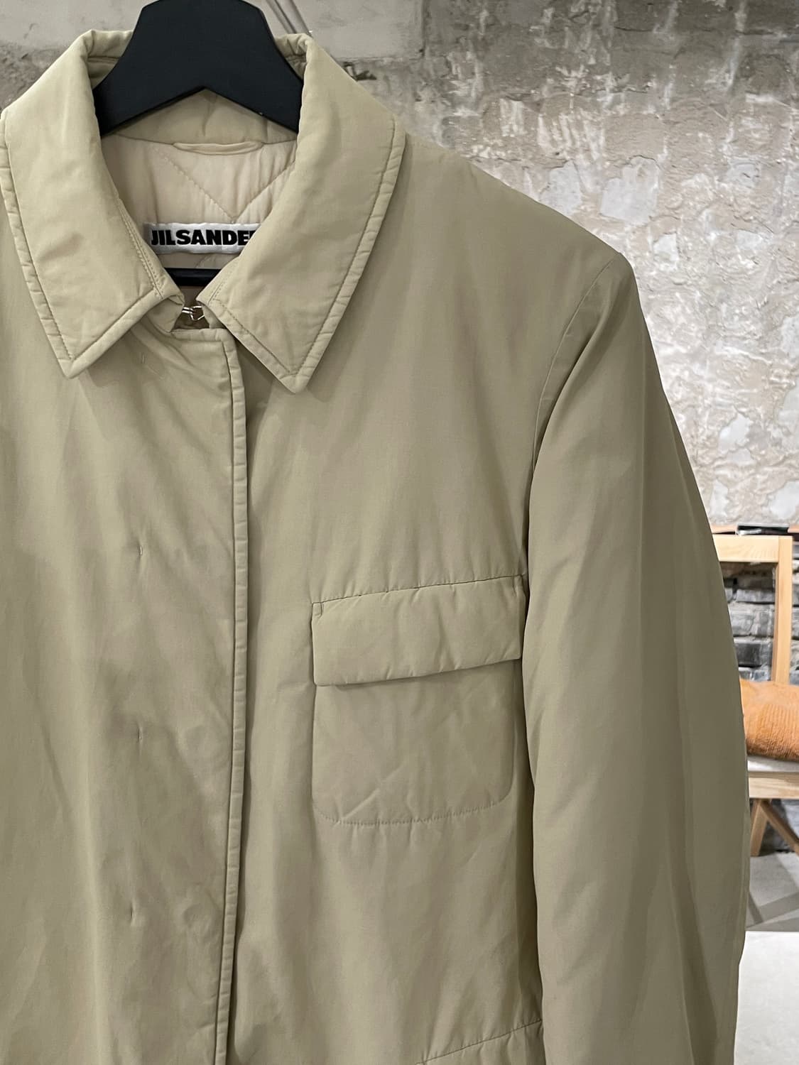 질샌더 슈크림 히든 버튼 누빔 자켓 상품이미지3