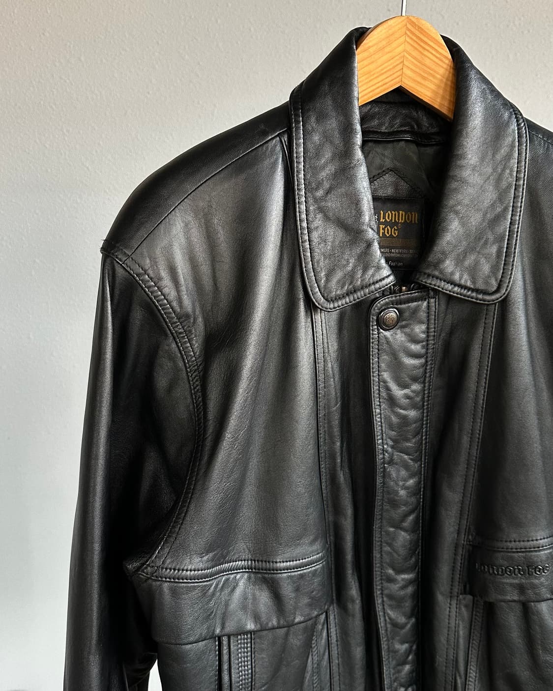 [M]런던포그 90s 양가죽 레더 봄버 자켓 상품이미지4