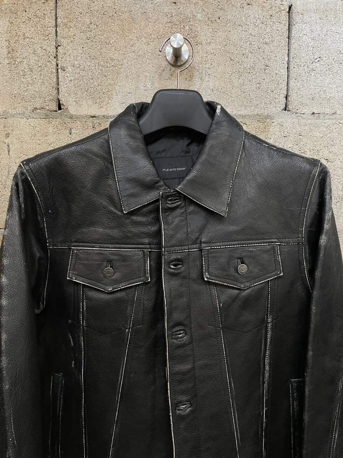 빈티지 Pull And Bear 레더 트러커 자켓  상품이미지2