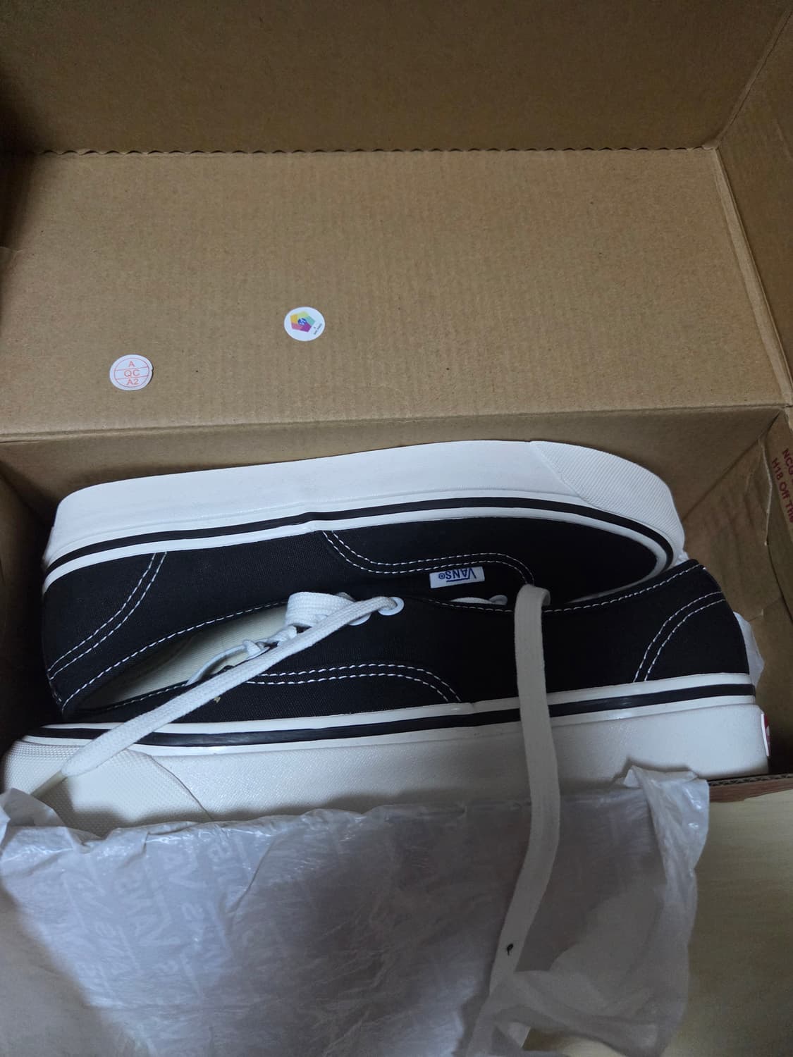 새상품 반스 어센틱 44 DX 애너하임 팩토리 블랙 상품이미지4