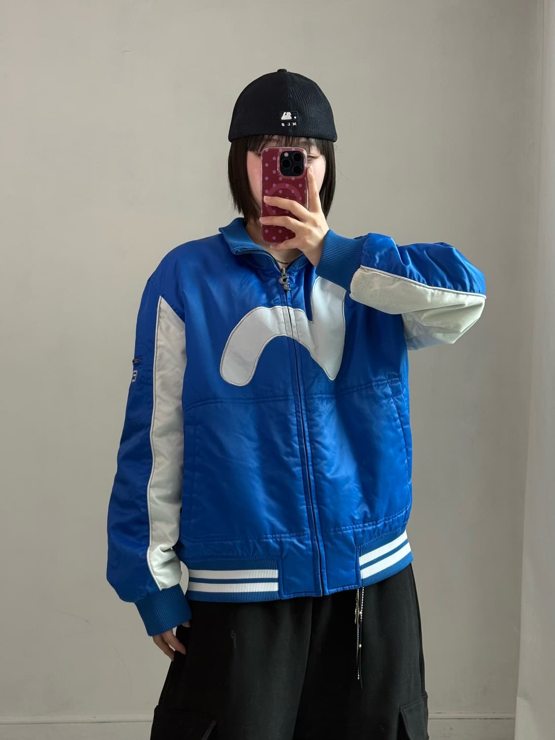 에비수 빅로고 블루 자켓 상품이미지2