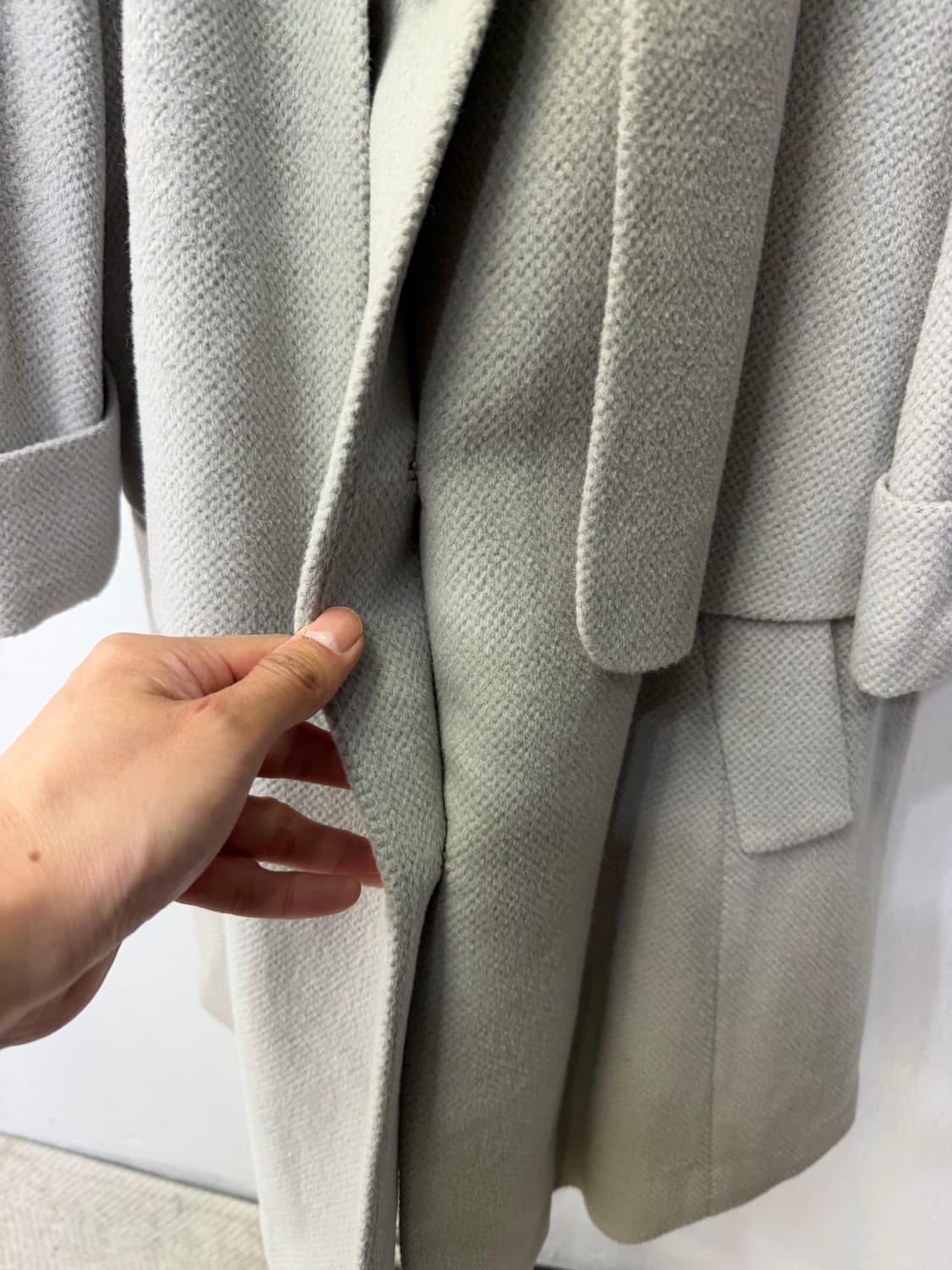 정품) maje 마쥬 A라인 회색 코트 0(55-66) 상품이미지4