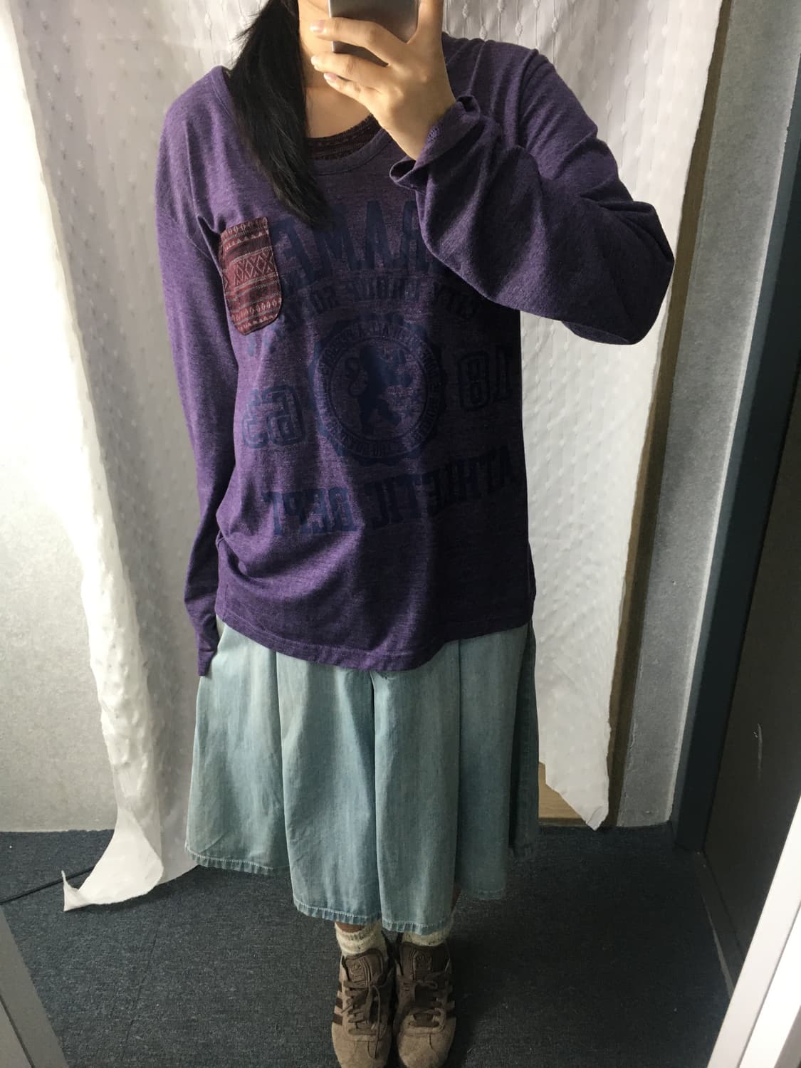 퍼플 레이어드 긴소매 티셔츠 상품이미지3