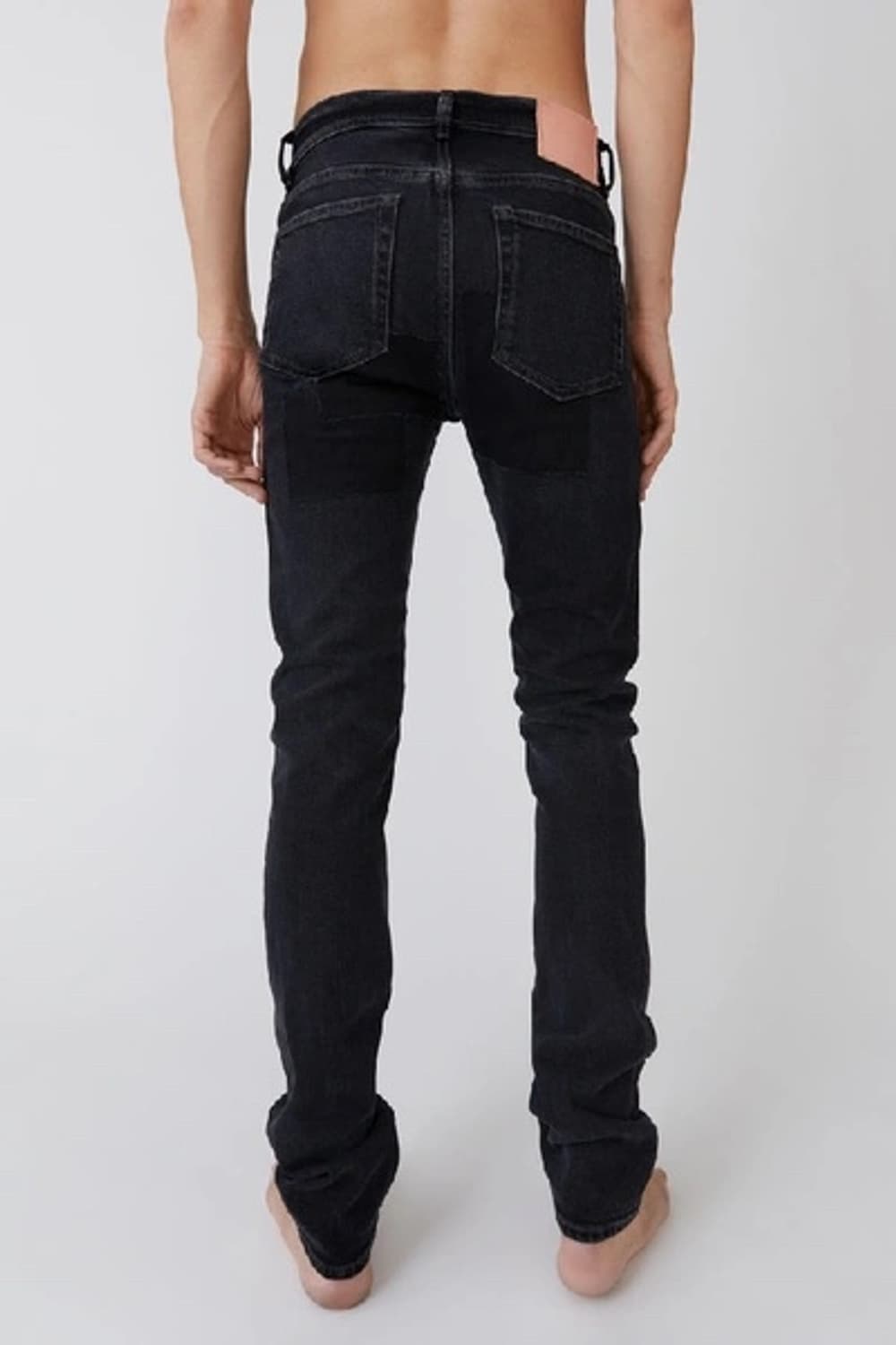 North black patch skinny fit jeans 상품이미지2