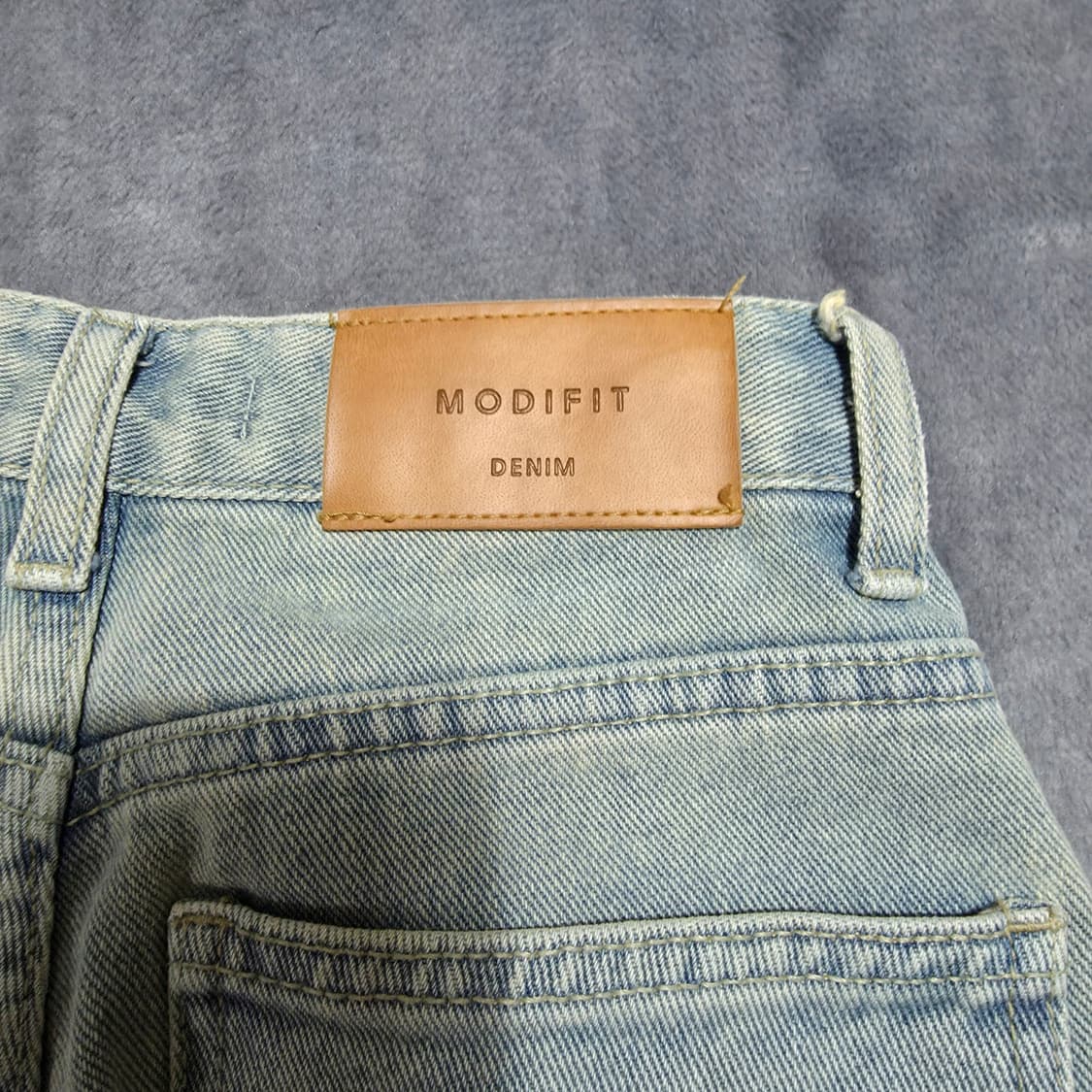 (XS)여성 MODIFIT 빈티지 워싱 스트레이트 데님 팬츠  상품이미지5