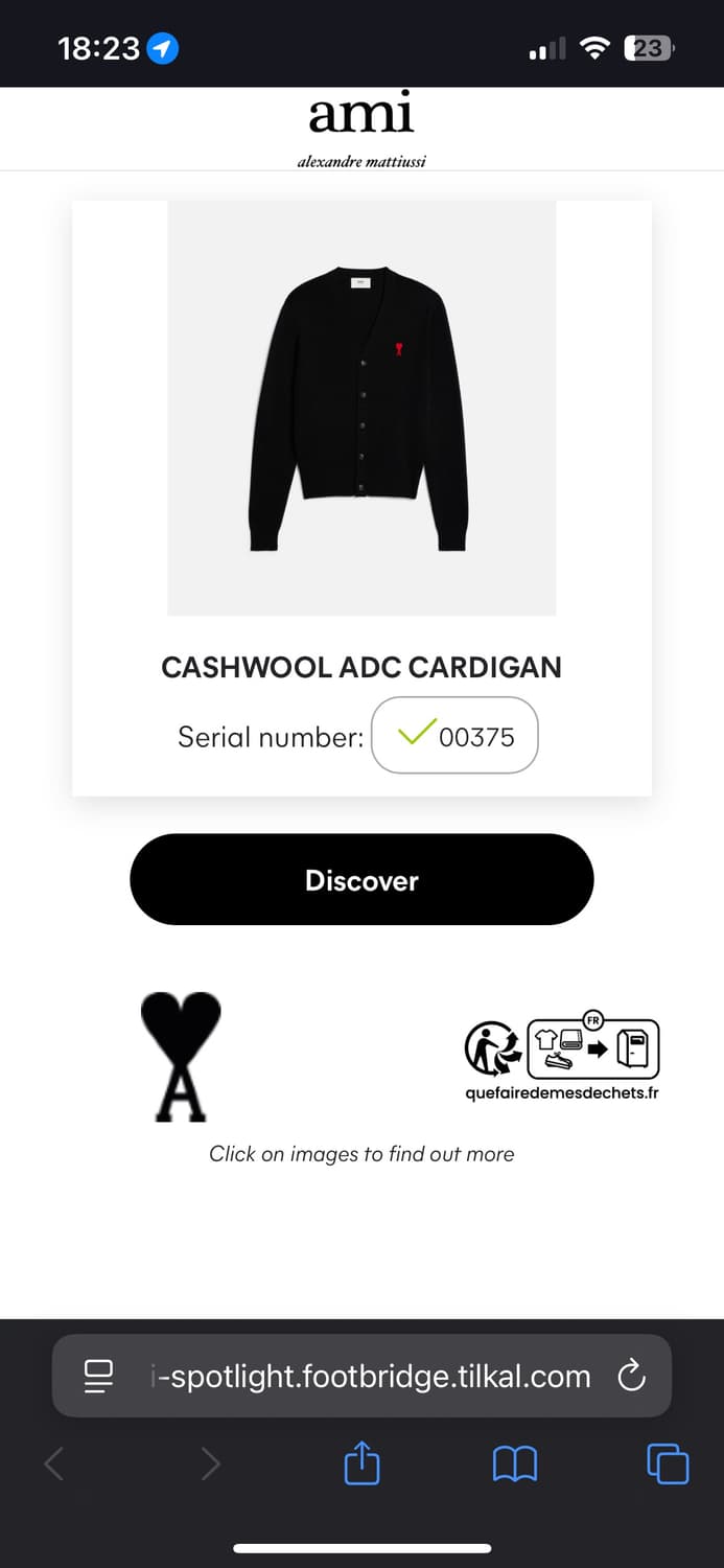 아미 스몰 로고 가디건 [s] 상품이미지4