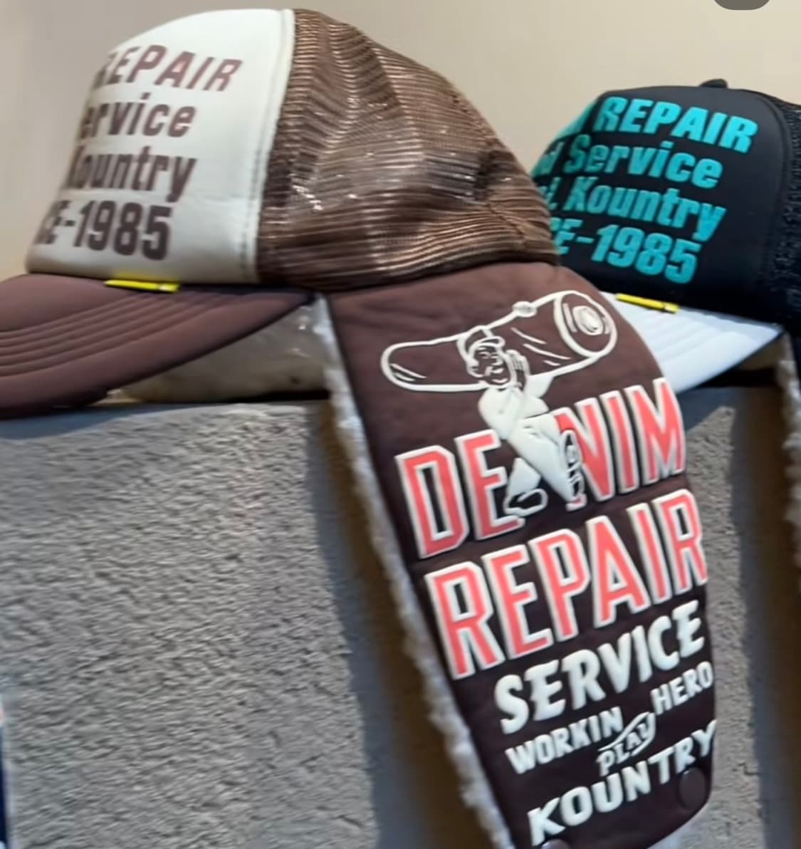 [품절제품/미개봉새상품] kapital 캐피탈 리페어 럼버 트랙 캡 모자 상품이미지2