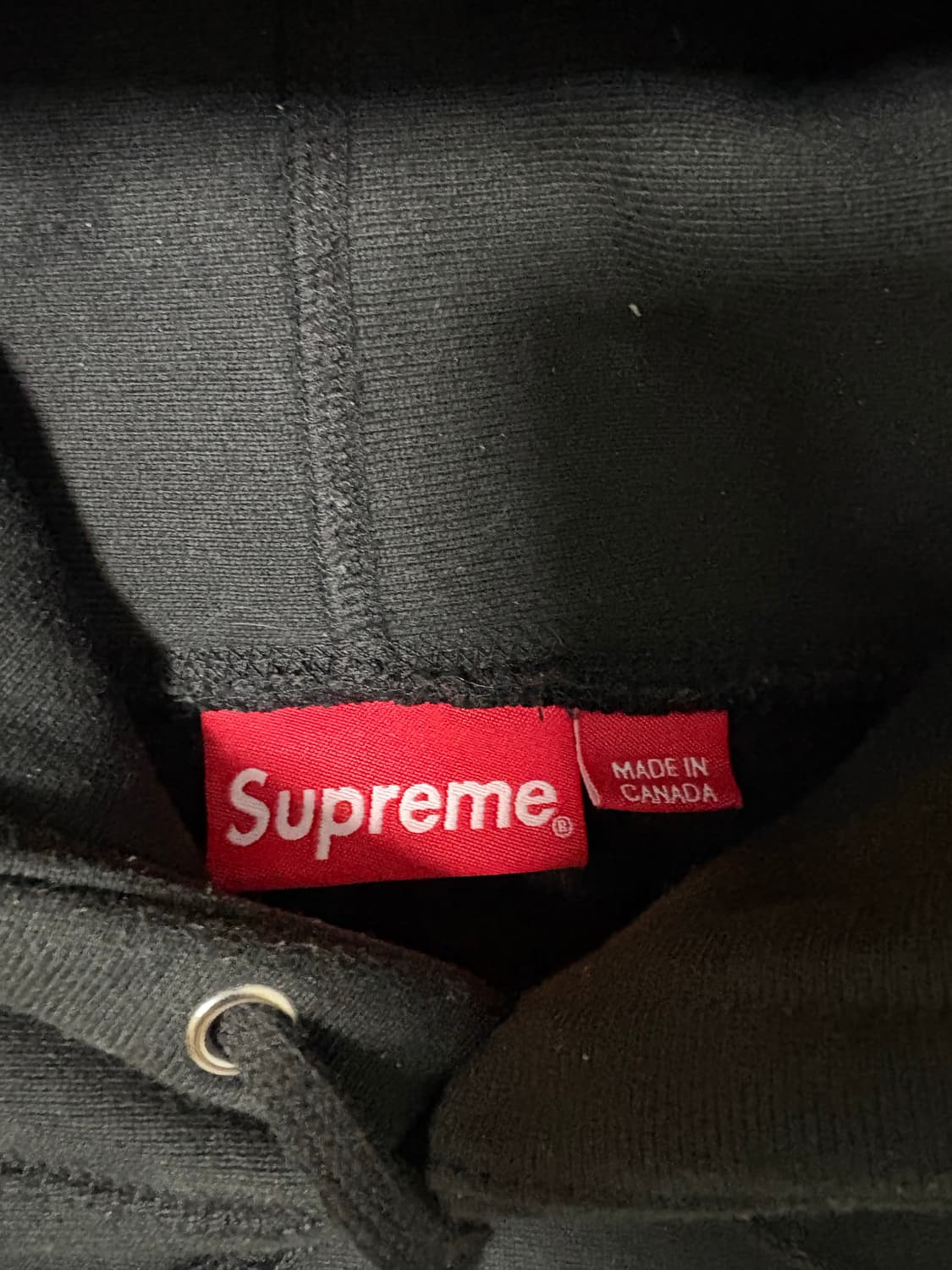 슈프림 박스자수로고 후드티 블랙 L 상품이미지4