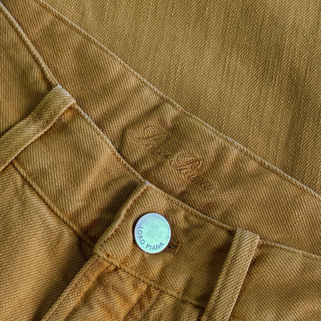 로로피아나 자수 포인트 코튼 팬츠 상품이미지2