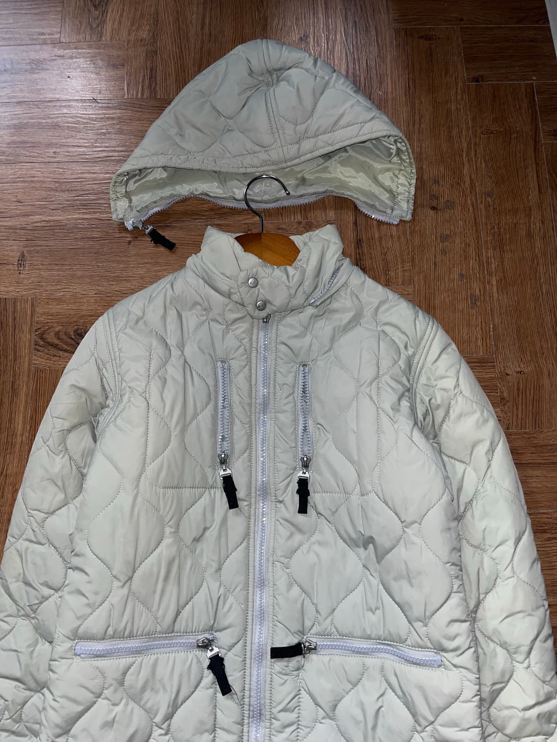 Diesel 디젤 퀄팅 후드 롱자켓 상품이미지4