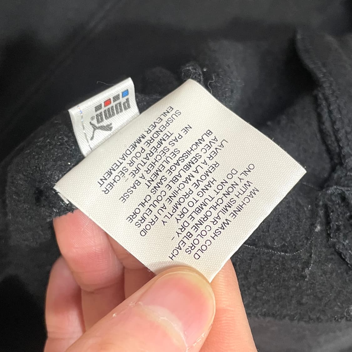 푸마 시그니처로고 블랙 기모 후드티셔츠 여성S 상품이미지7