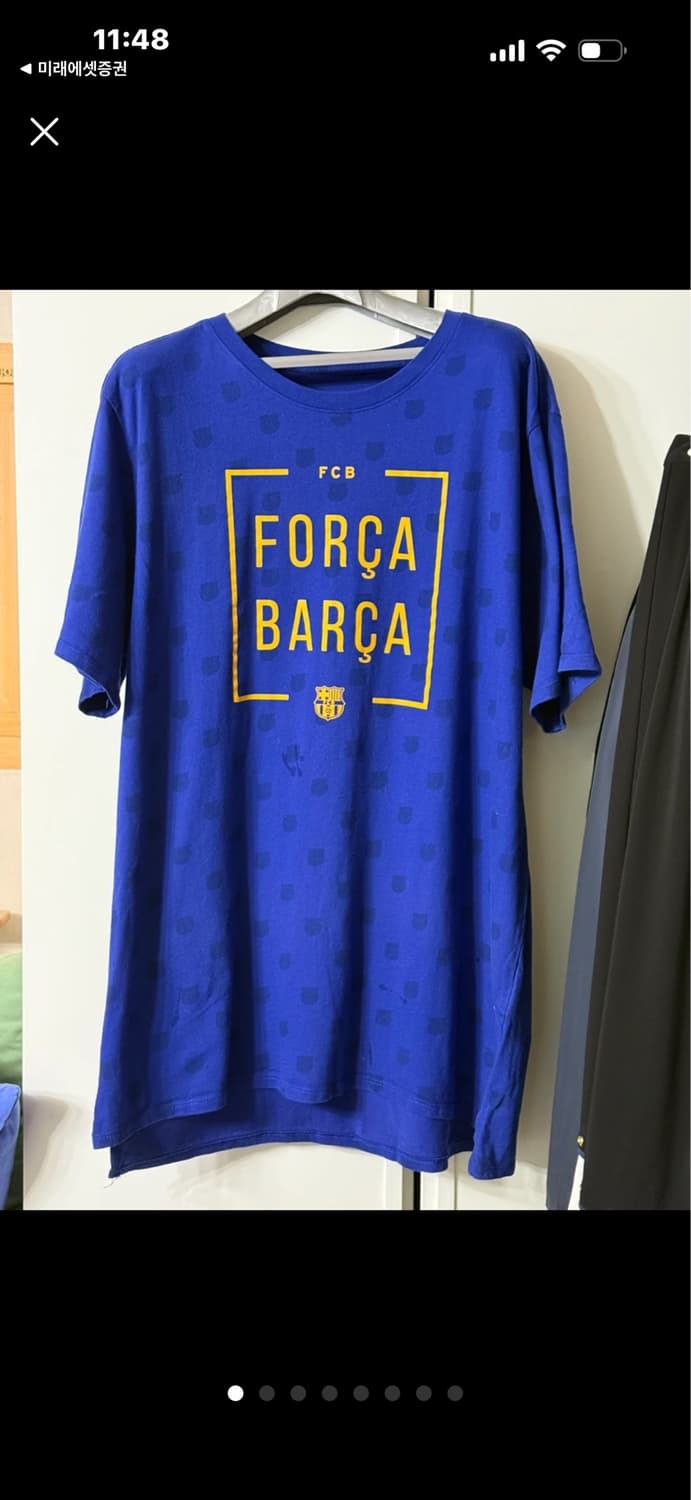 나이키 정품 fc 바르셀로나 선수들이 디자인한 스쿼드 티 L  상품이미지1