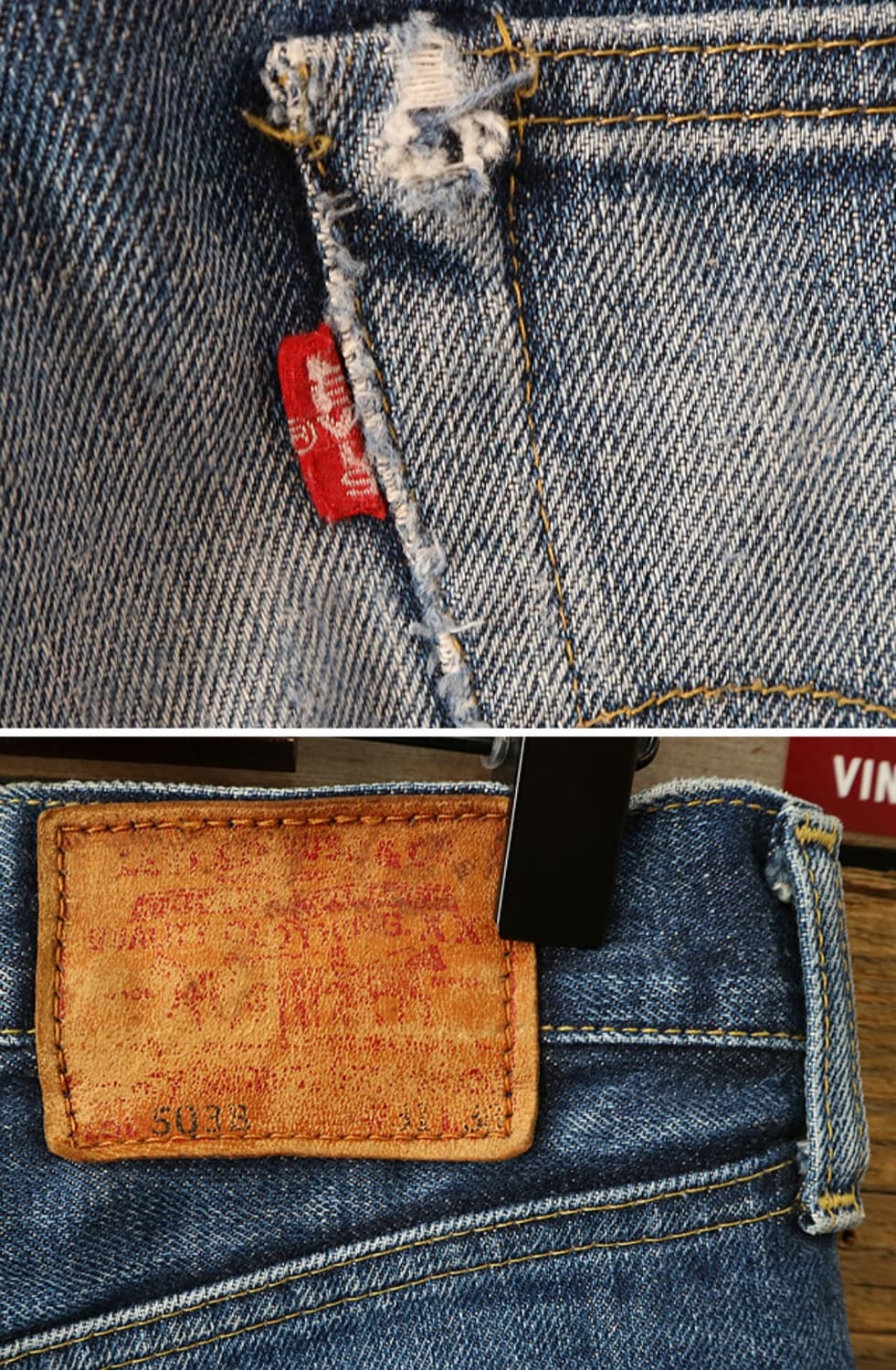 
일본판 90s levis 리바이스 LVC 503BXX 빅E 셀비지 데님 상품이미지6
