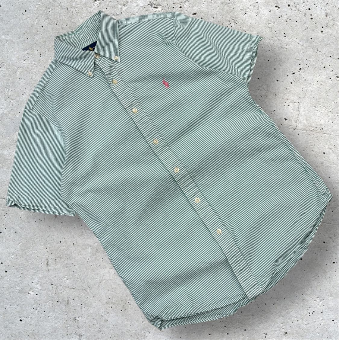 [S] 폴로 랄프로렌 시어서커 스트라이프 반팔 셔츠 C371 상품이미지1