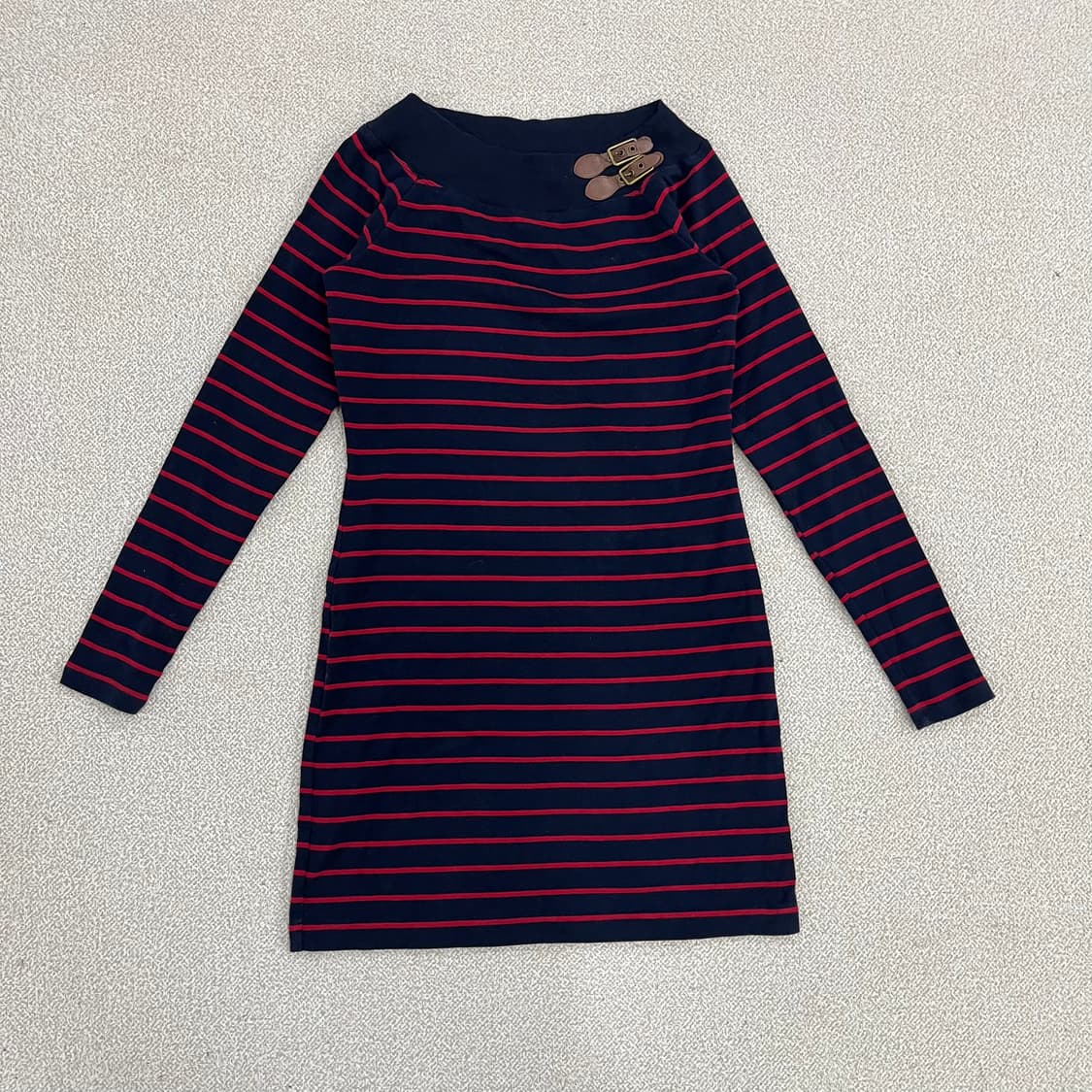 [M] 폴로랄프로렌 여성 스트라이프 코튼 니트 원피스 치마 0108M1 상품이미지1