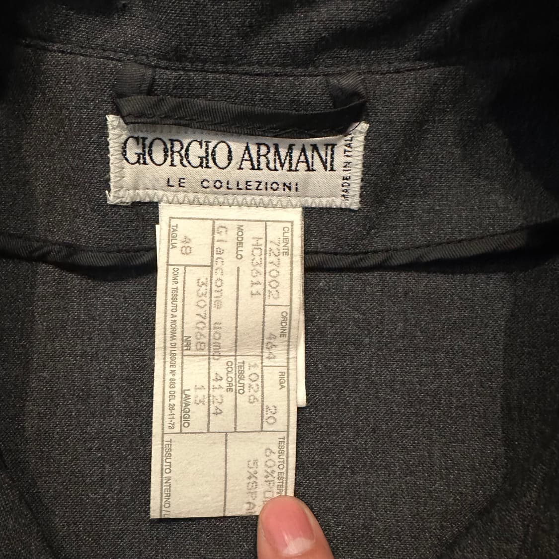 90s 조르지오 아르마니 Giorgio Armani 집업 자켓 상품이미지2