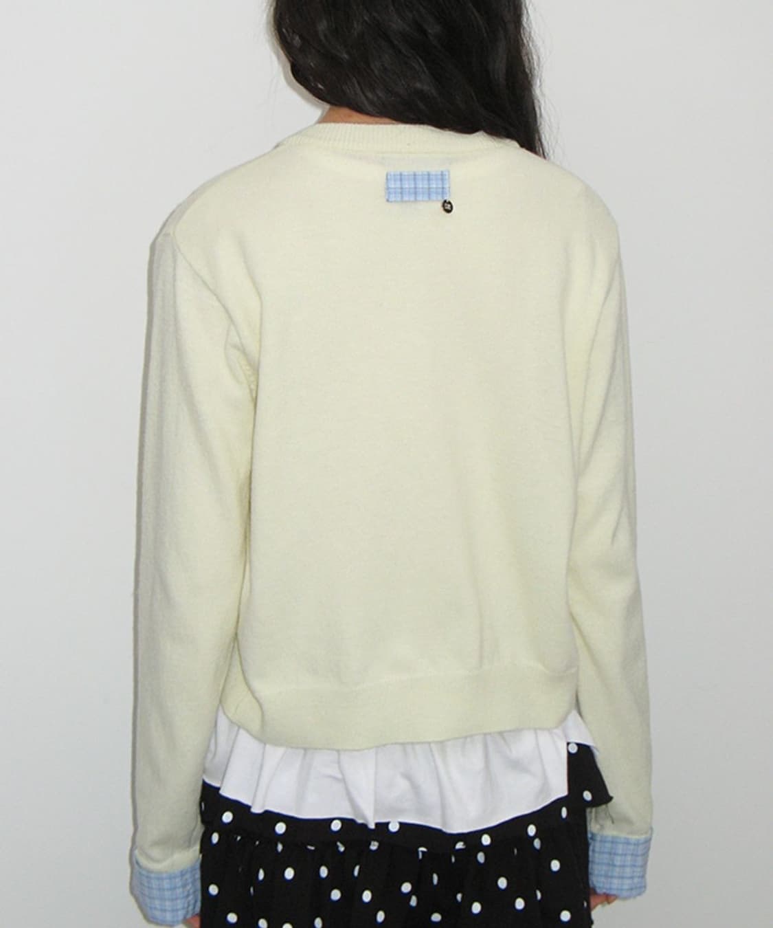 론론 셔츠 포인트 옐로우 가디건 상품이미지2