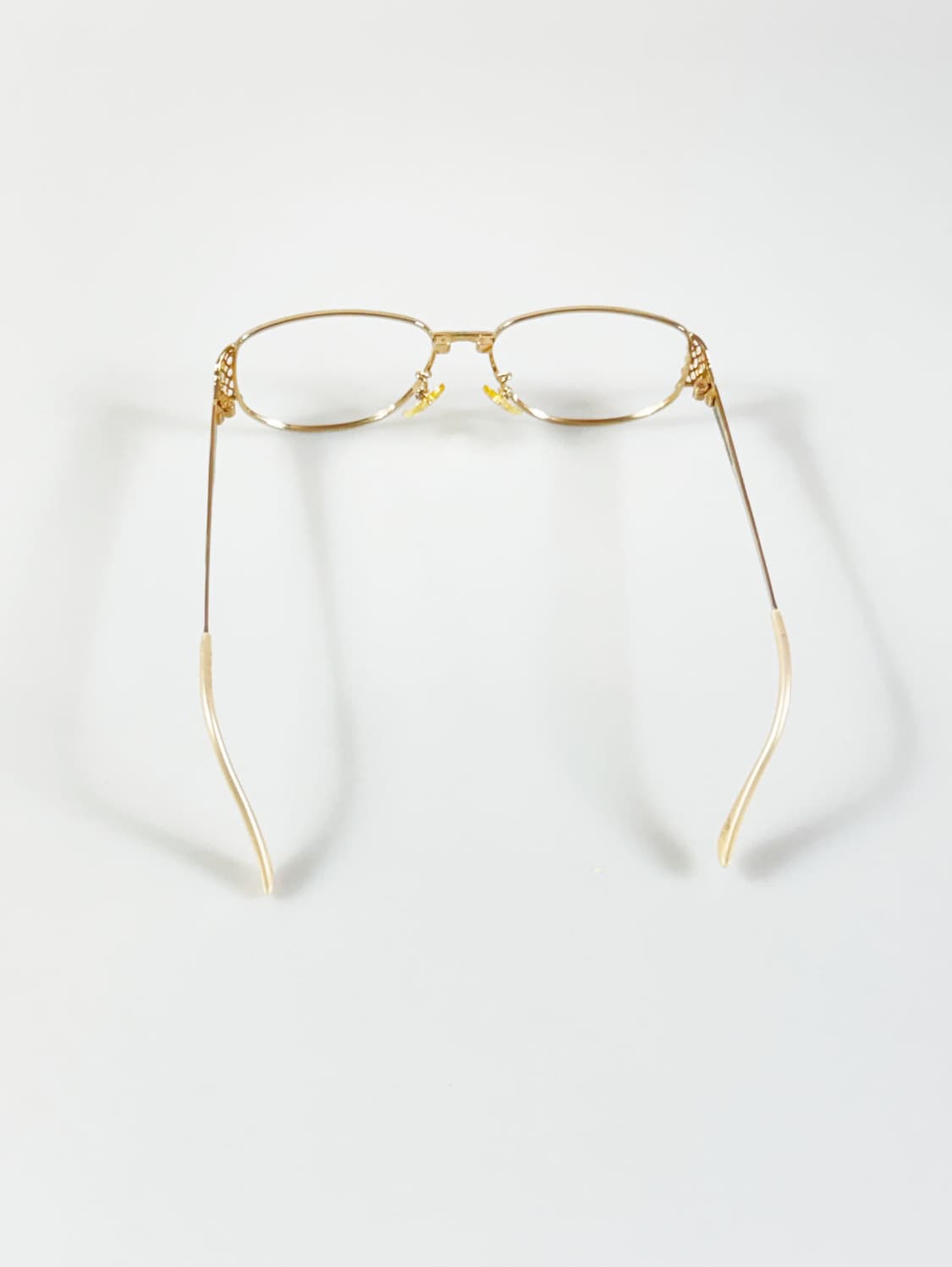 90s P.S.C.FASHION 골드 메탈 스퀘어 슬림 빈티지 안경 상품이미지5