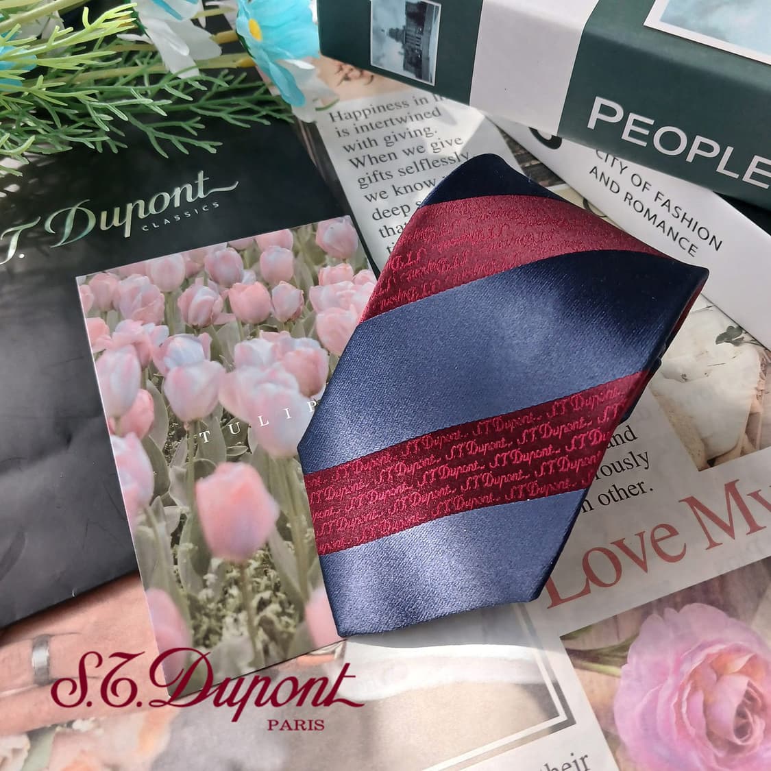 에스.티. 듀퐁 네이비 스트라이프 넥타이 8cm A+등급 E835
 상품이미지1