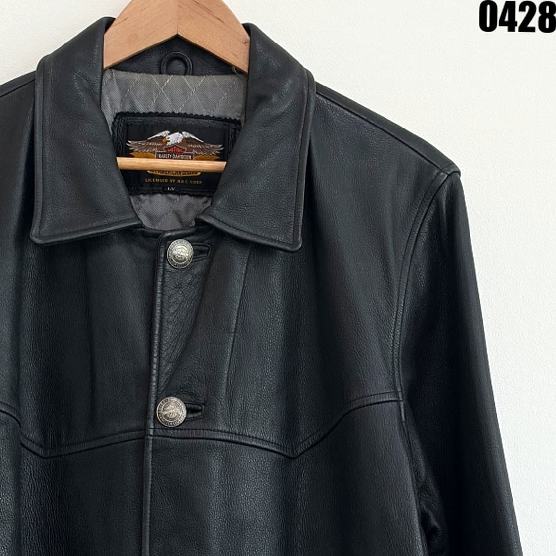 할리데이비슨 소가죽 롱 코트 L 0428  상품이미지2